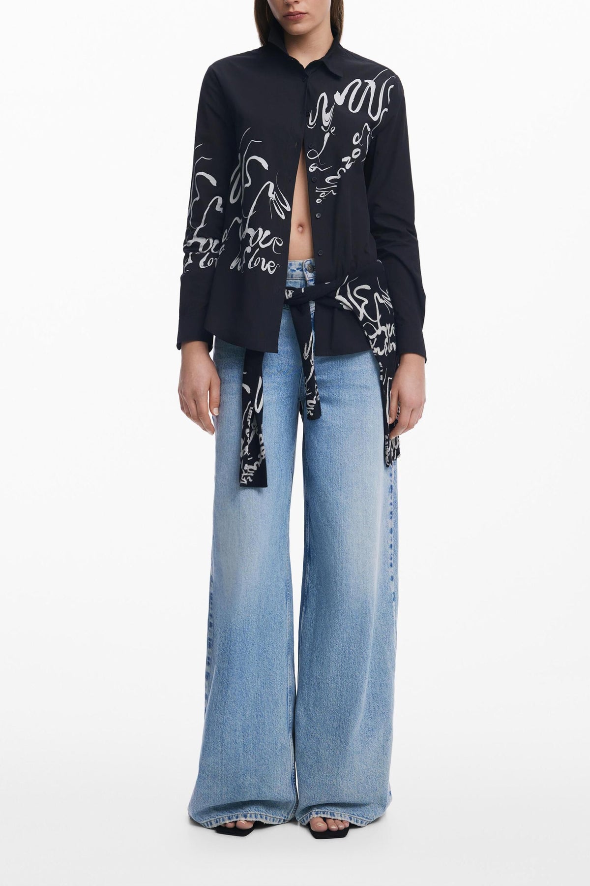 Desigual Lettering Print Shirt