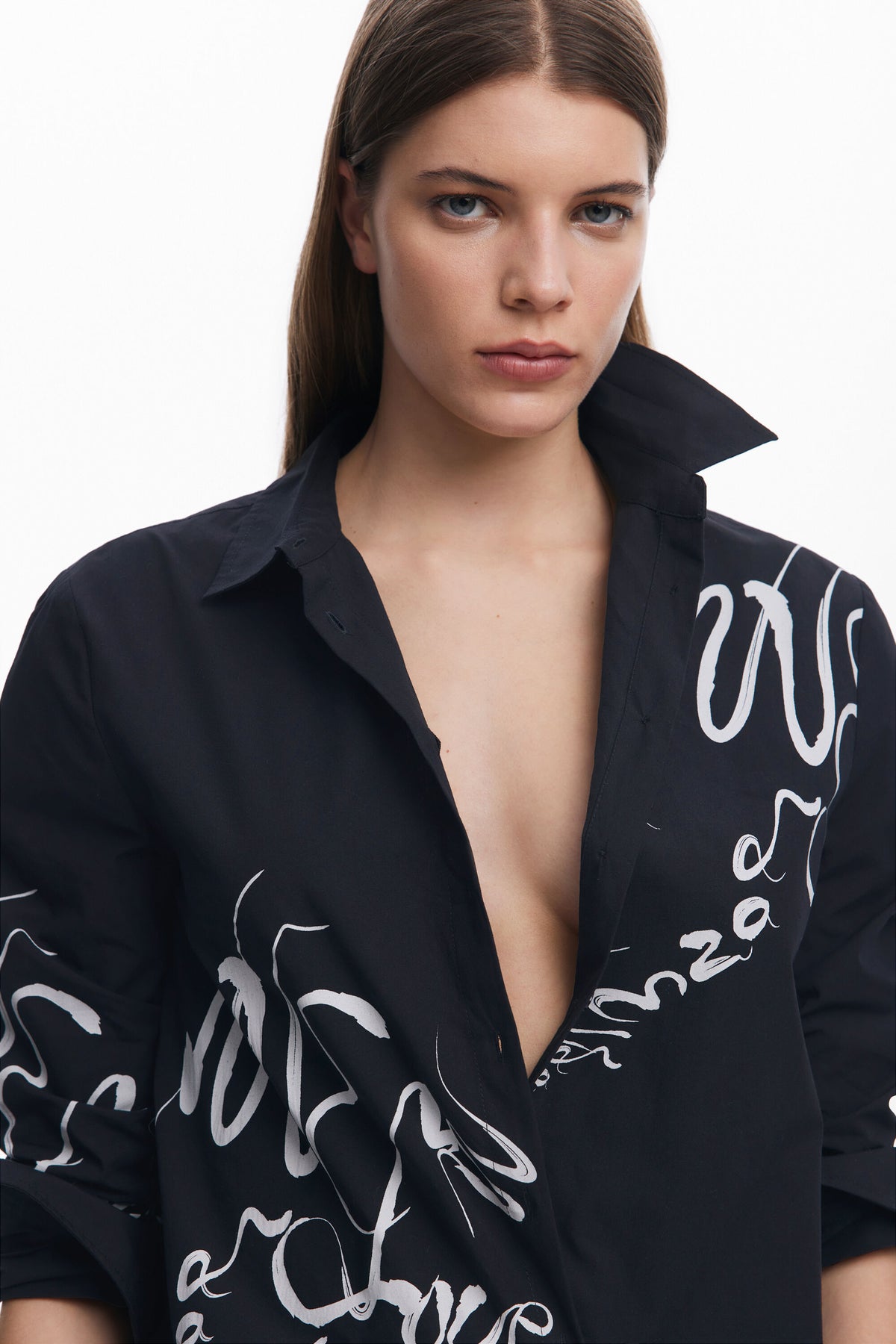 Desigual Lettering Print Shirt
