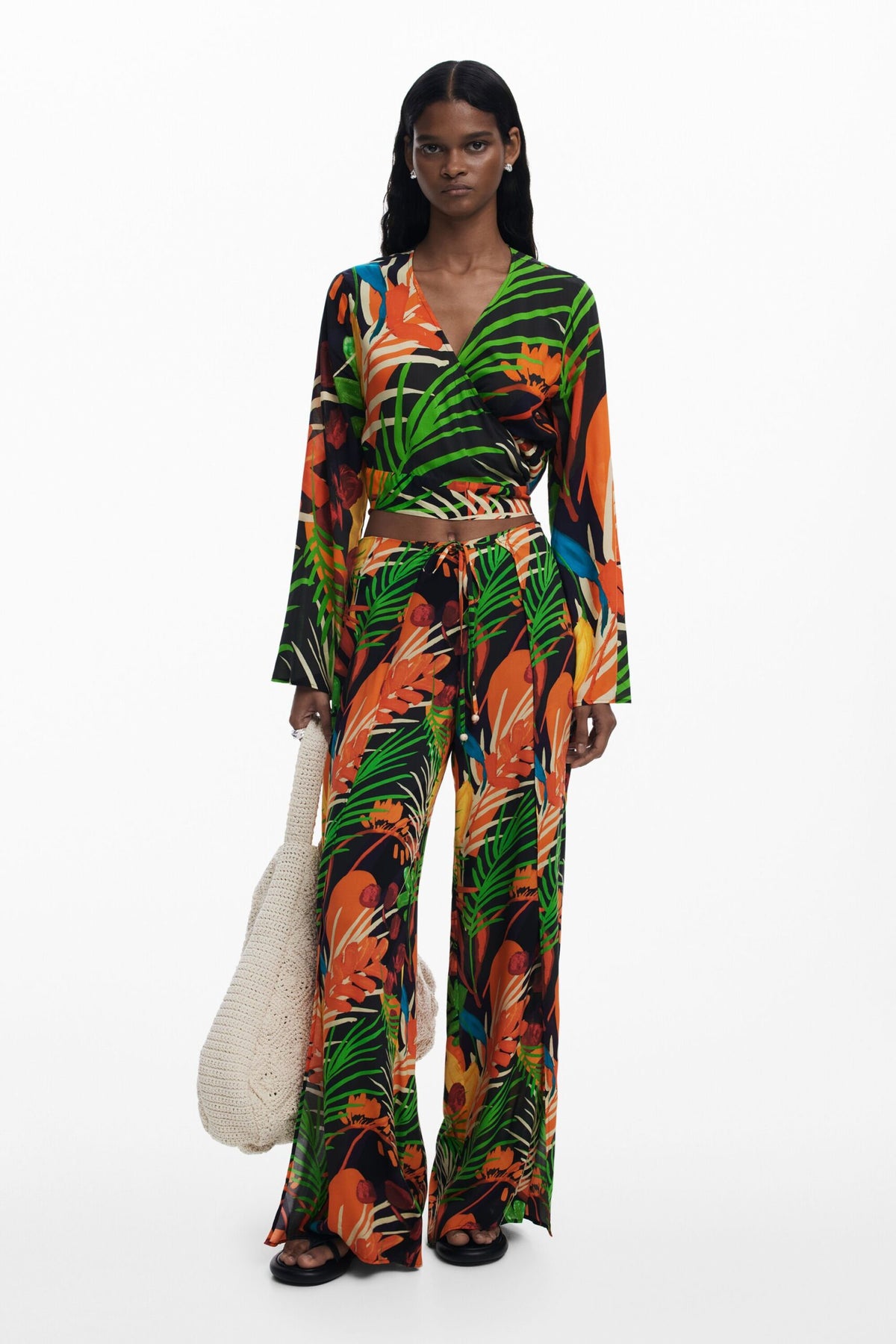 Desigual Tropical wrap top