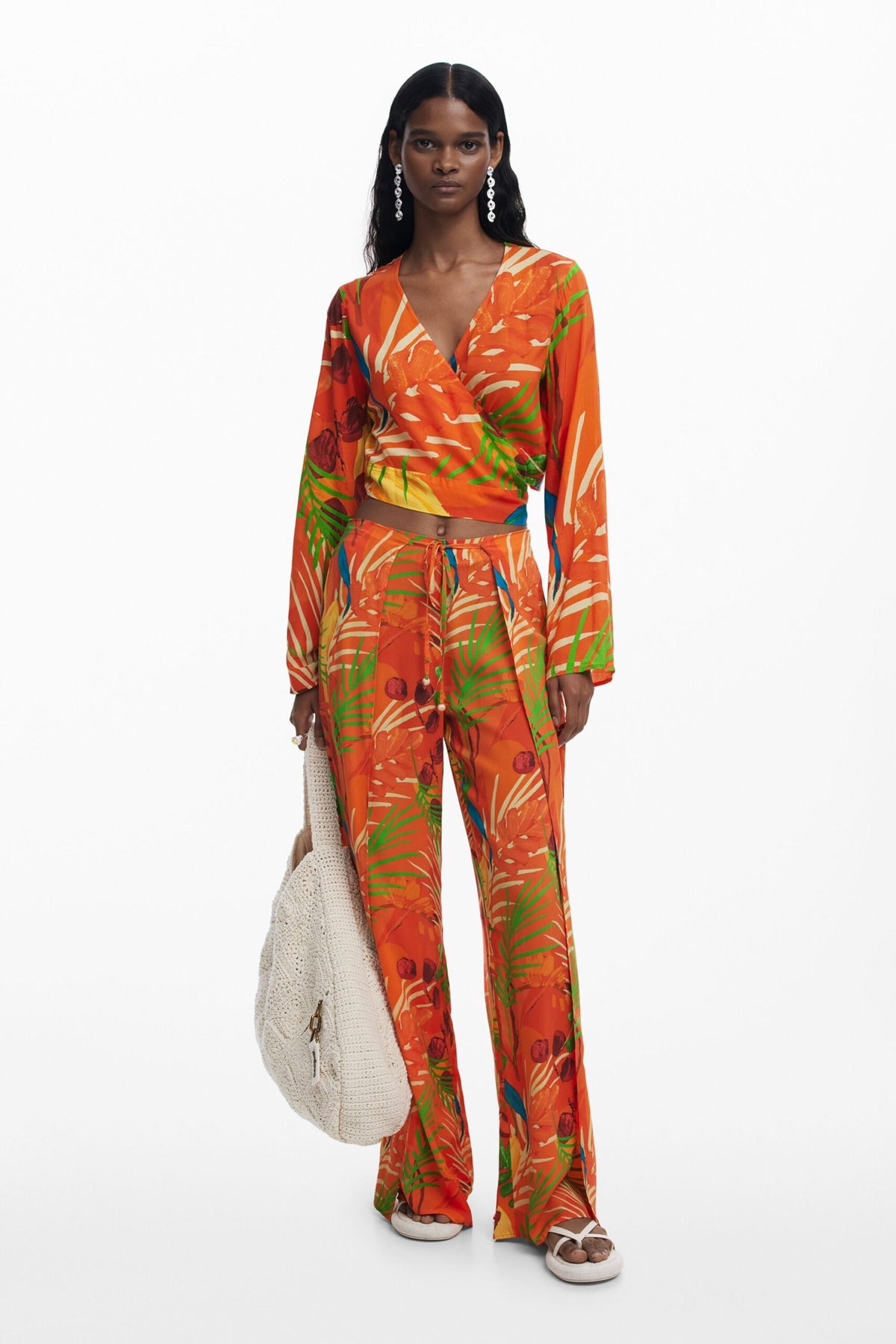 Desigual Tropical wrap top