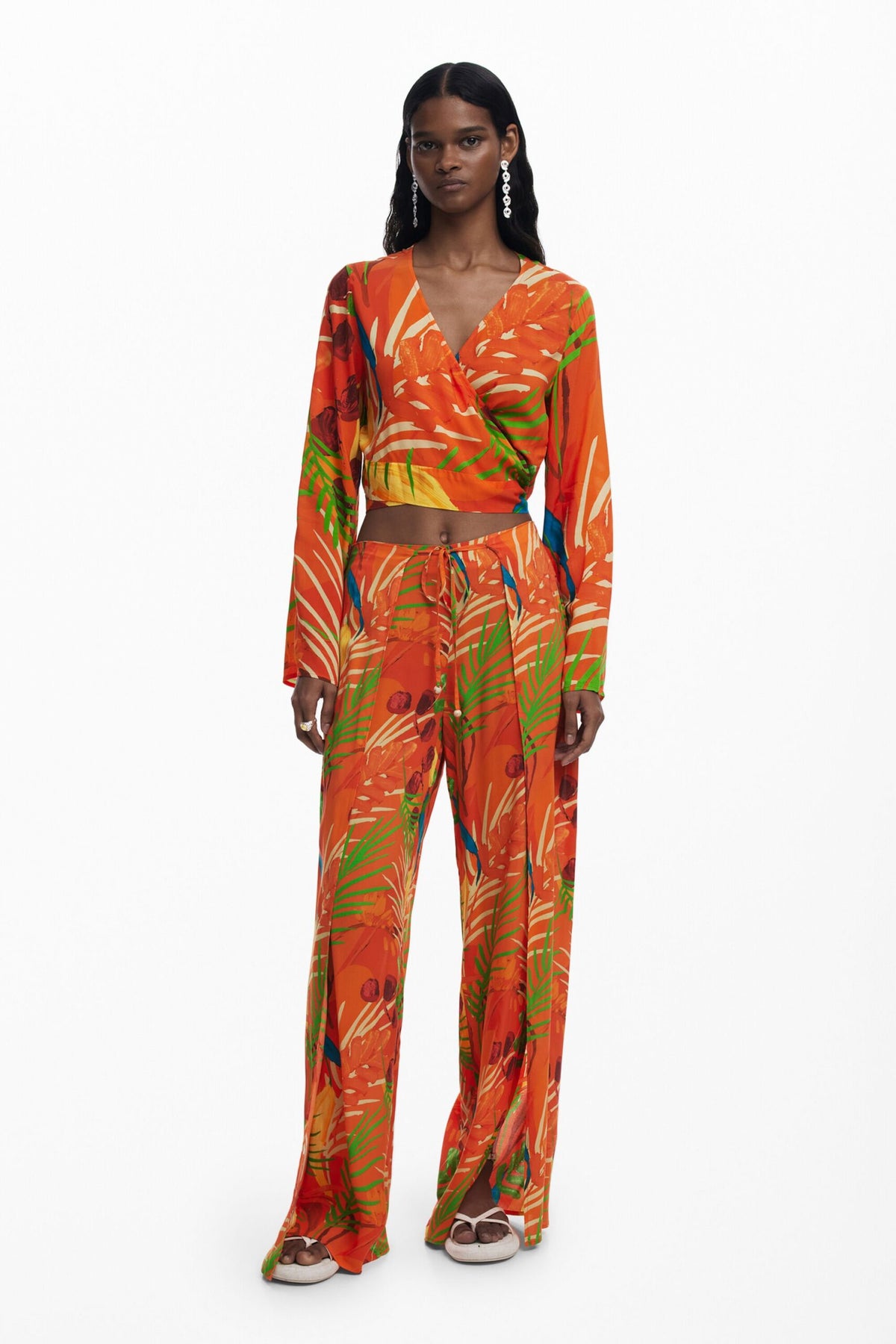 Desigual Tropical wrap top