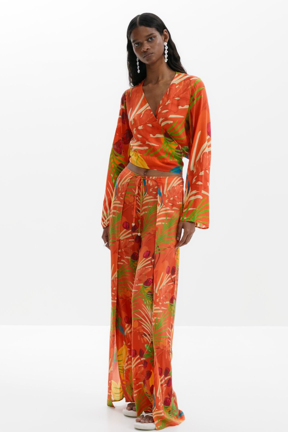 Desigual Tropical wrap top