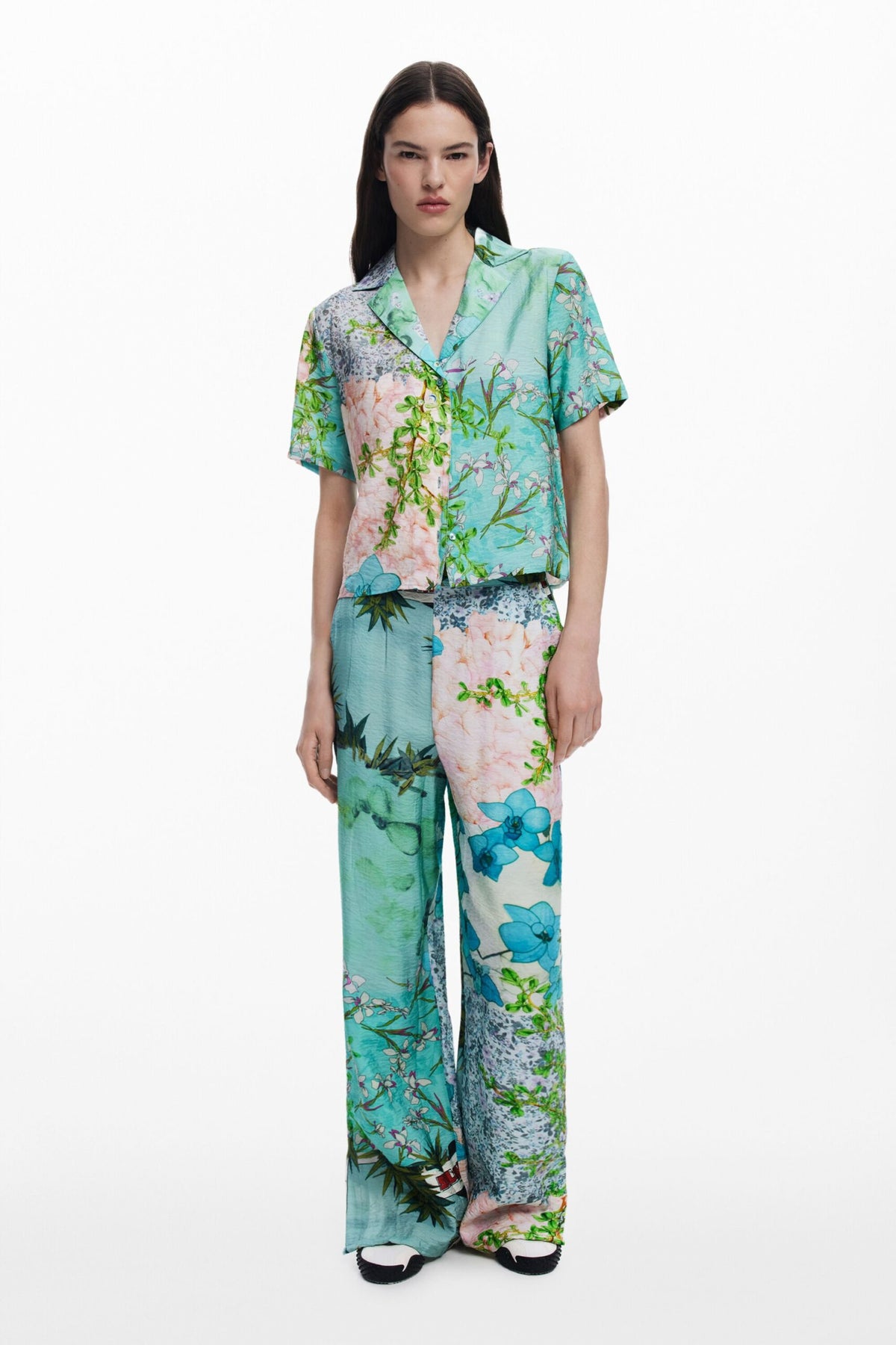 Desigual Floral print trousers