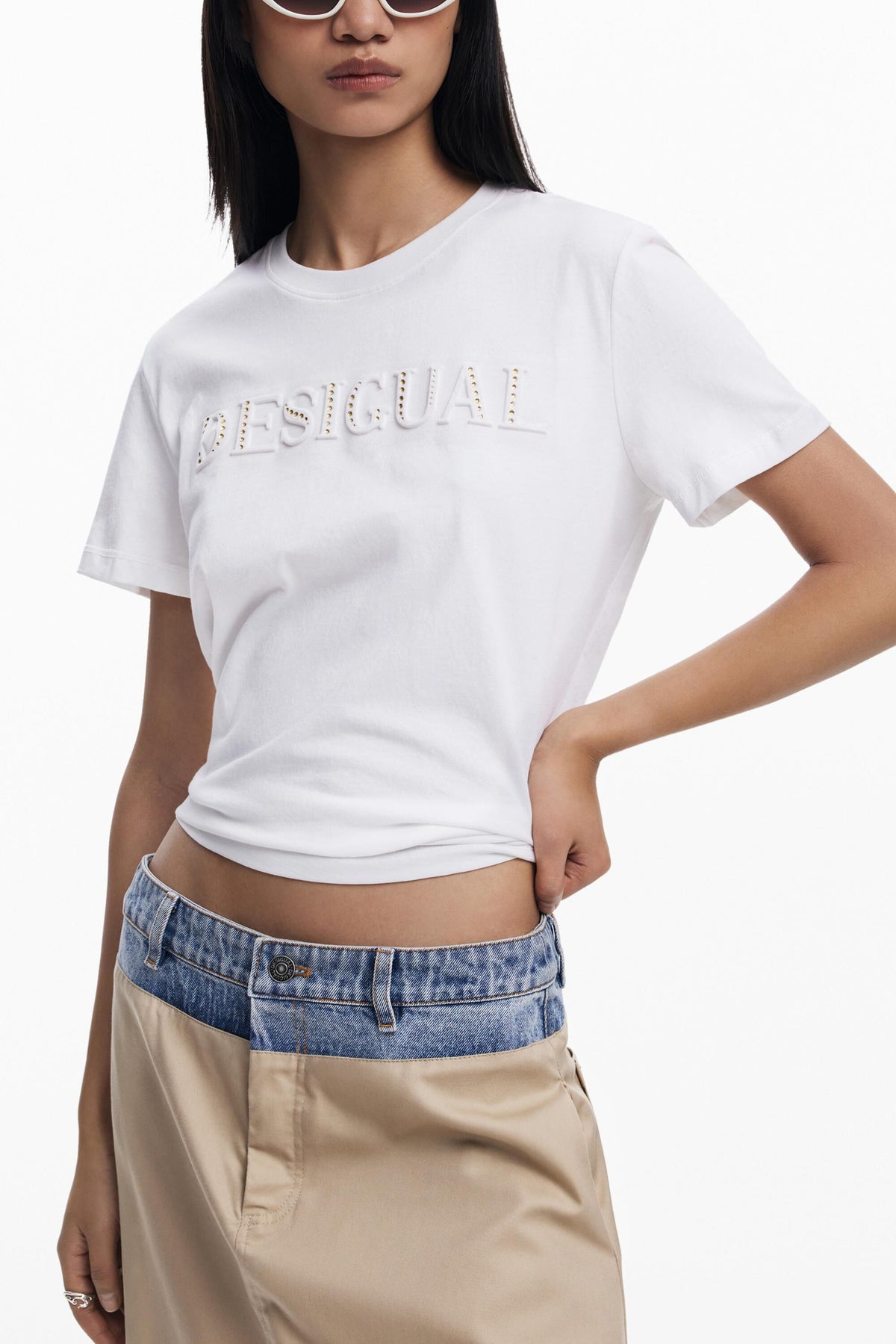 Desigual Studded Logo T-Shirt
