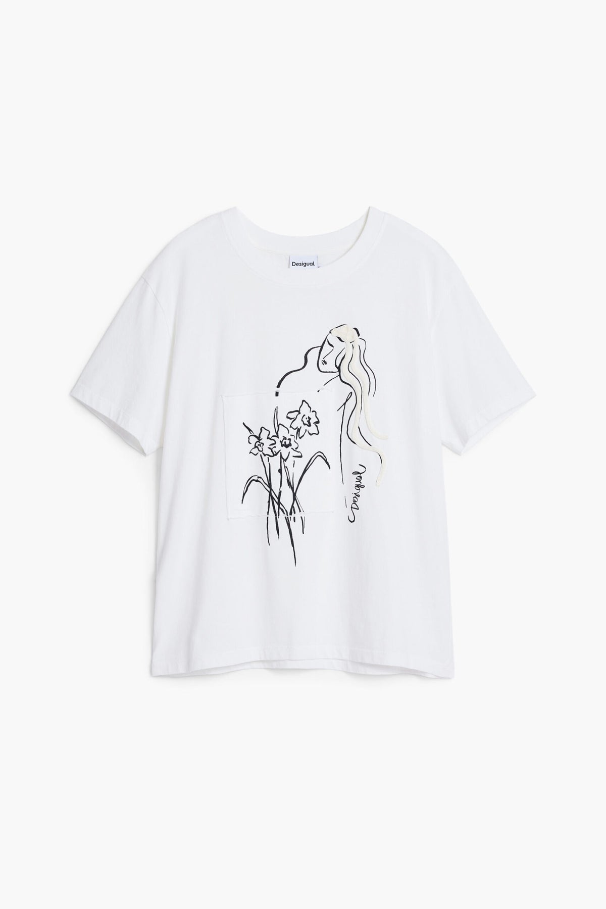 Desigual Floral T-shirt feminine silhouette
