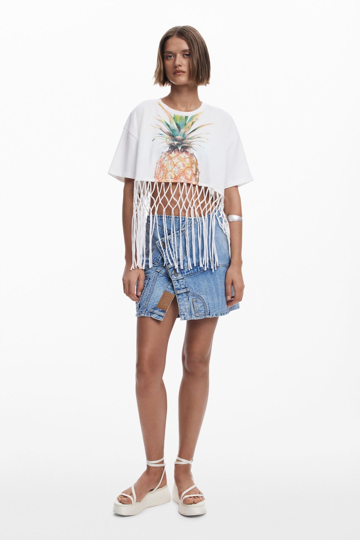 Desigual Pineapple cropped T-shirt