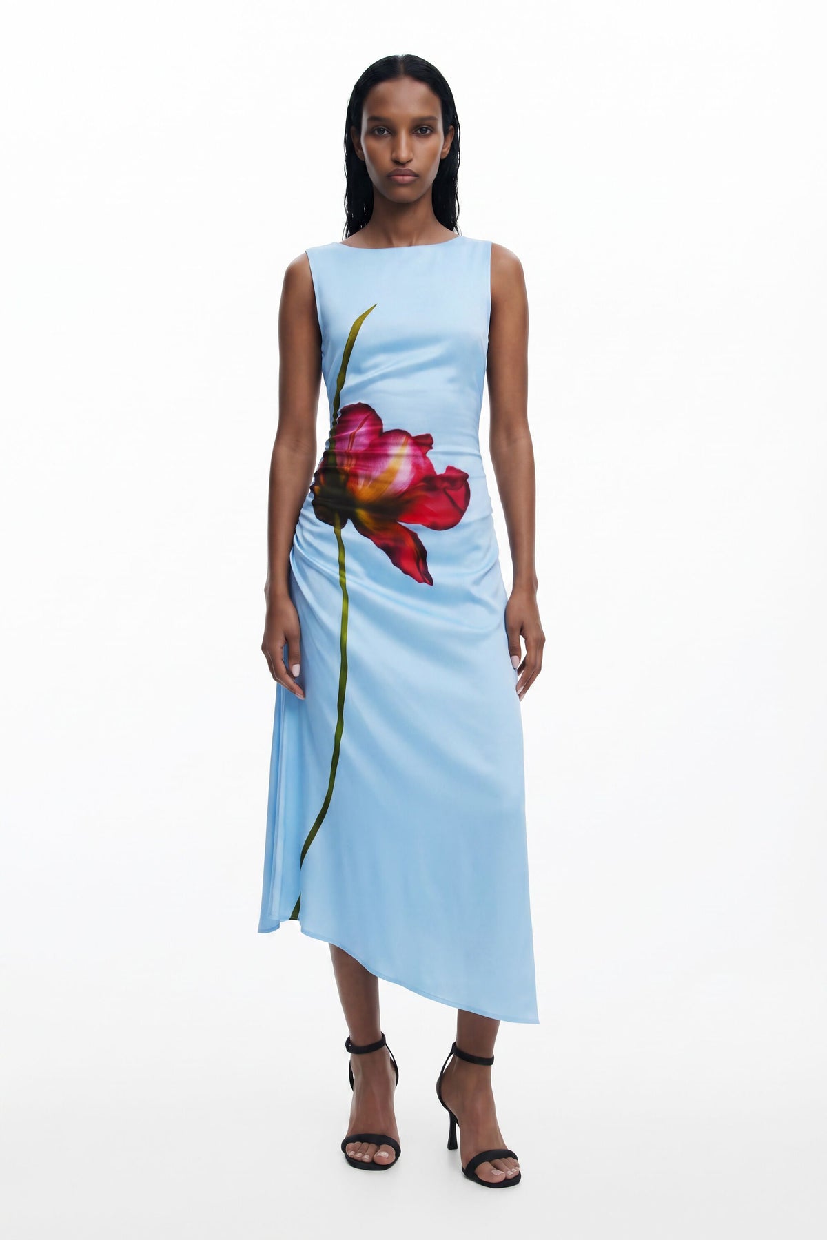 Desigual Orchid Asymmetric Midi Dress