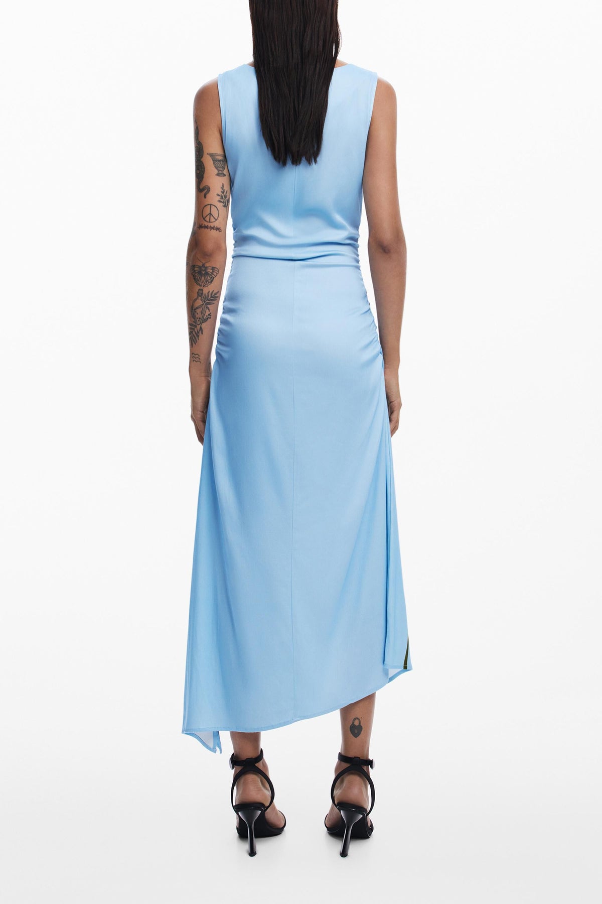Desigual Orchid Asymmetric Midi Dress