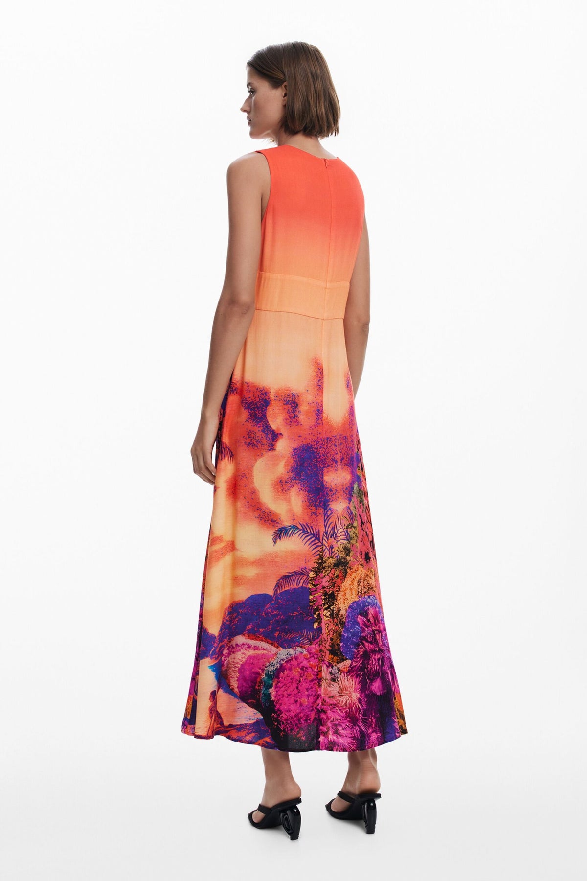Desigual Long crepe dress by Christian Lacroix