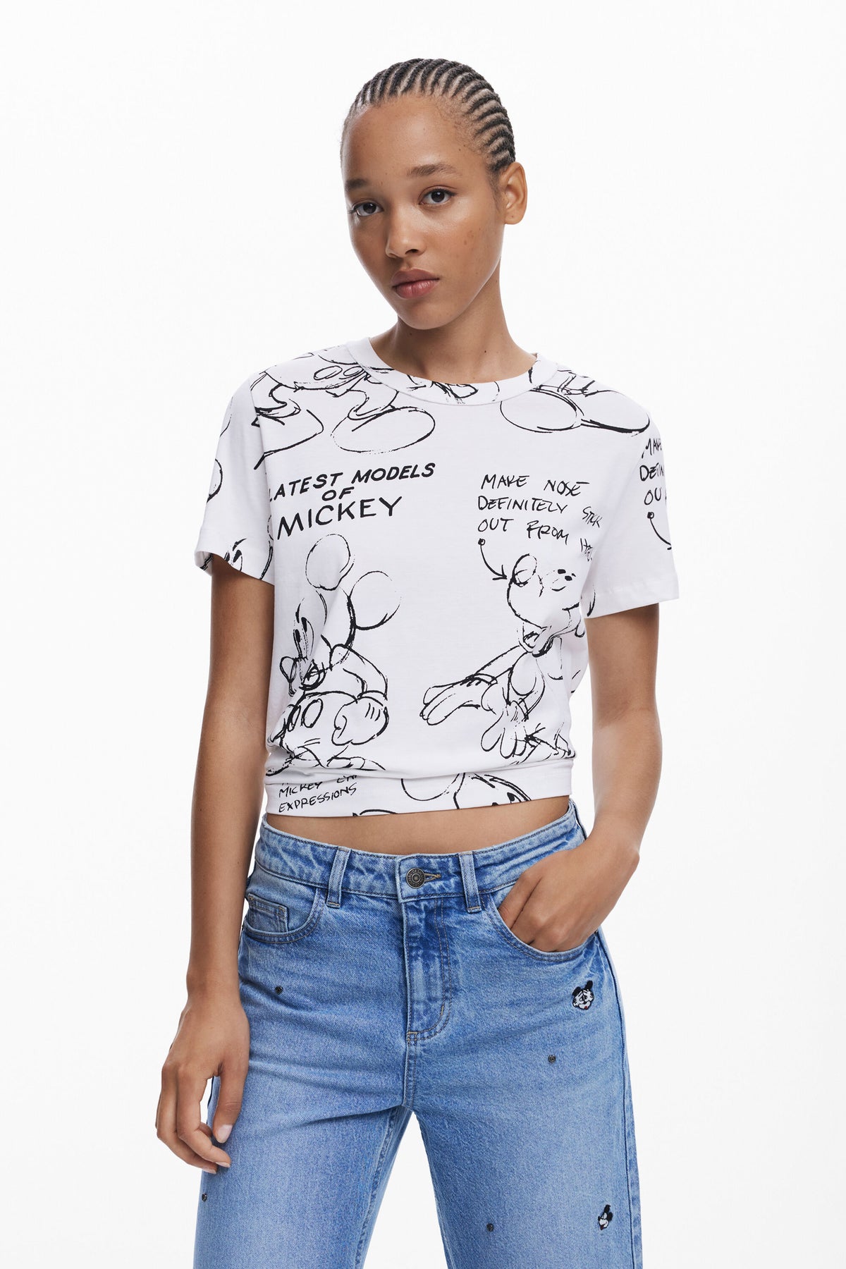 Desigual Mickey Mouse Sketch T-Shirt