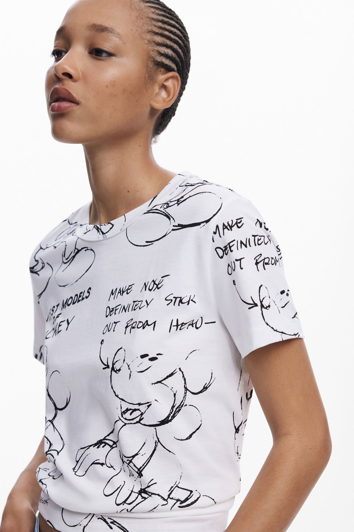 Desigual Mickey Mouse Sketch T-Shirt
