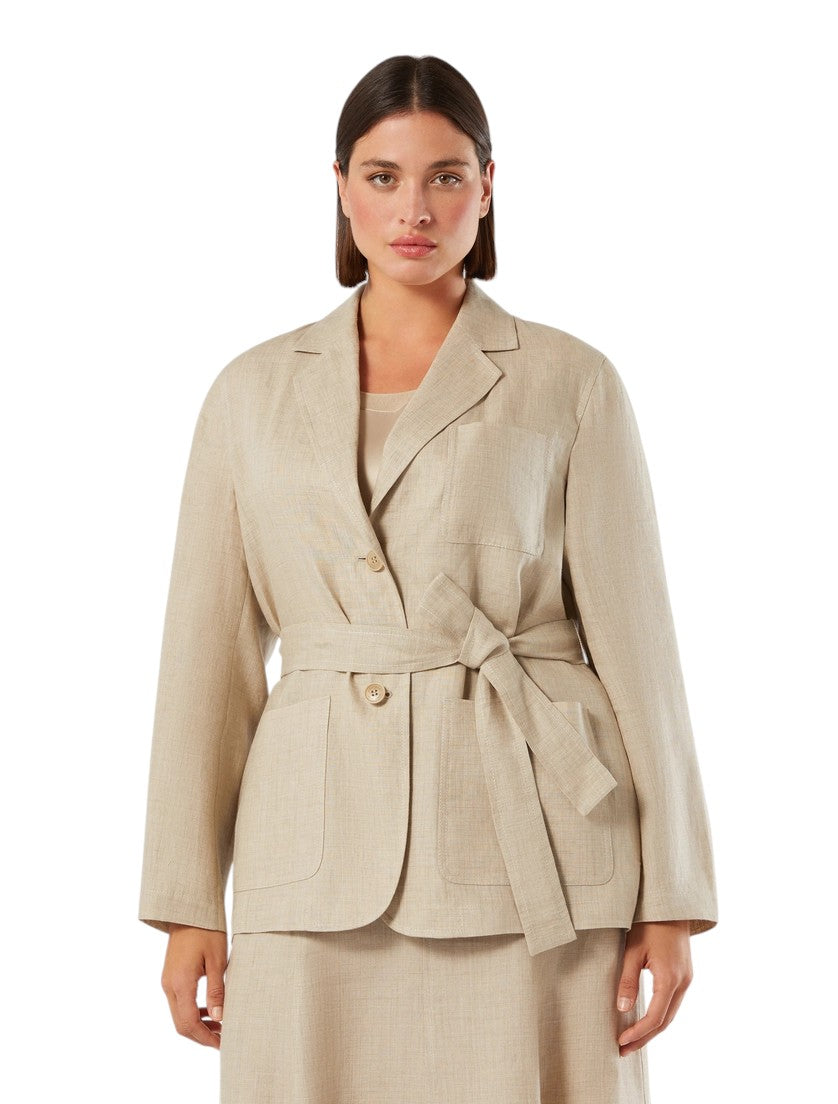 Marina Rinaldi Open jacket in washed linen