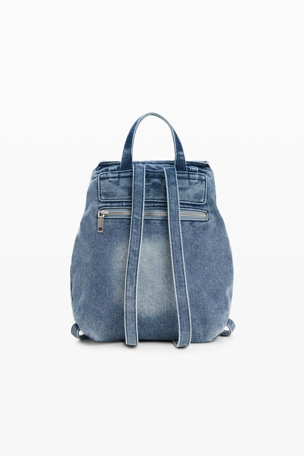 Desigual Small backpack with flap, in denim fabric