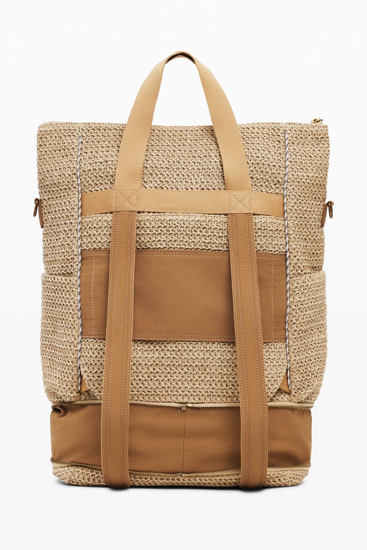 Desigual Large backpack with modular raffia design