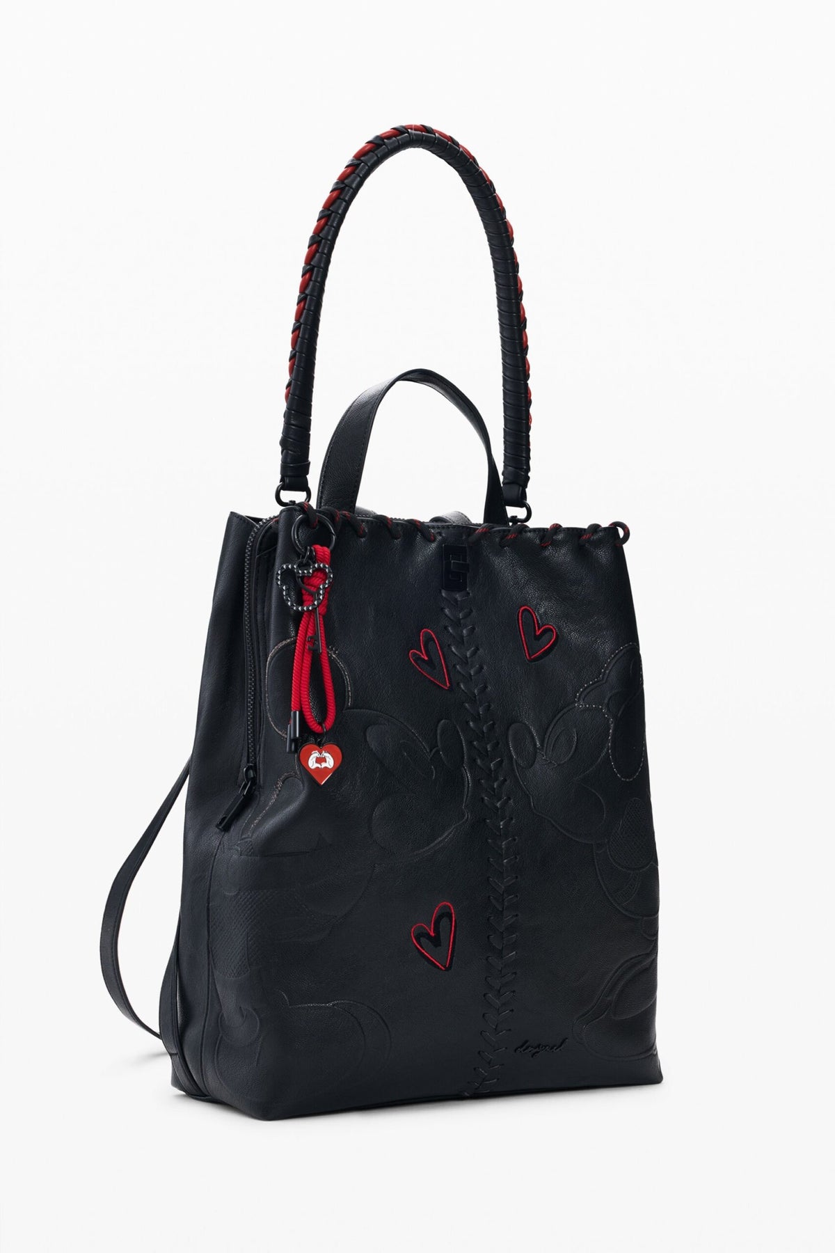 Desigual Small backpack with braided handle, Mickey Mouse™ embroidery