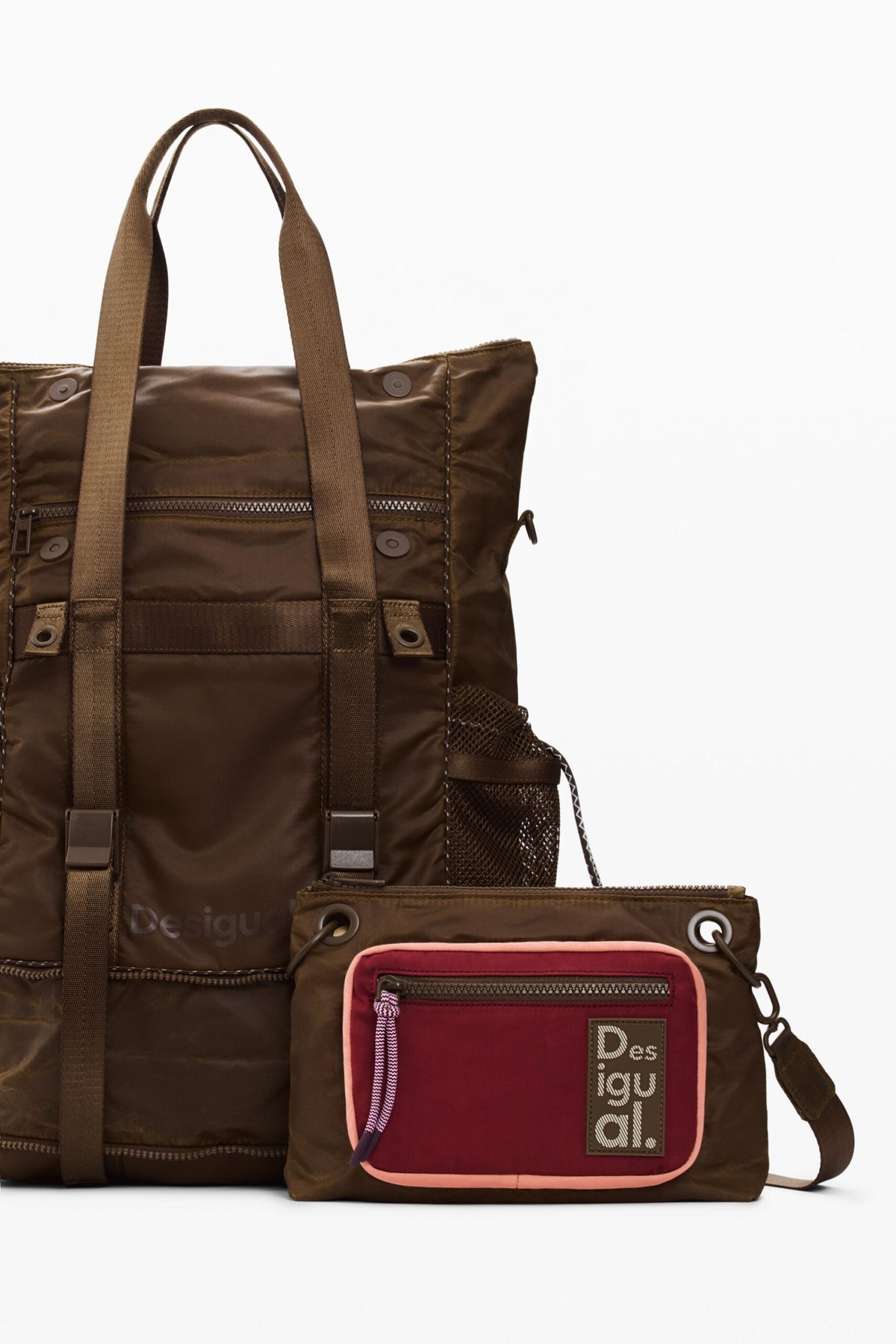 Desigual Large backpack with multiple straps detachable mini bag