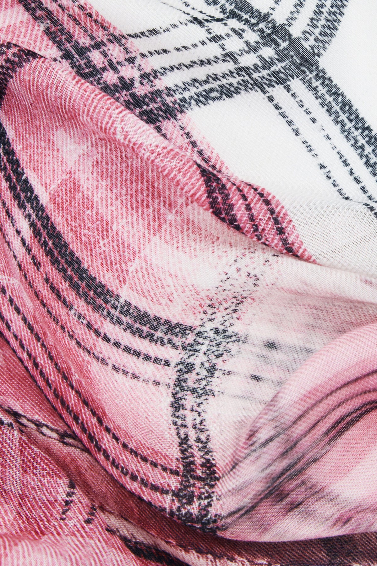 Desigual Rectangular lightweight fabric foulard with a check print