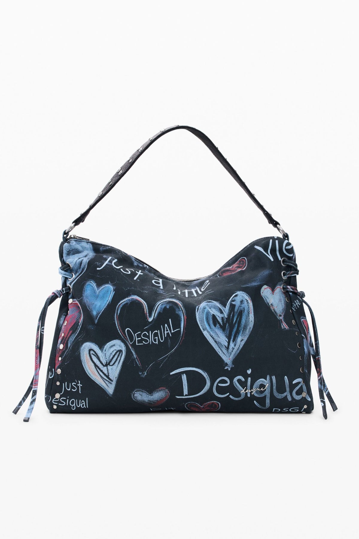 Desigual Large-format shoulder bag in denim