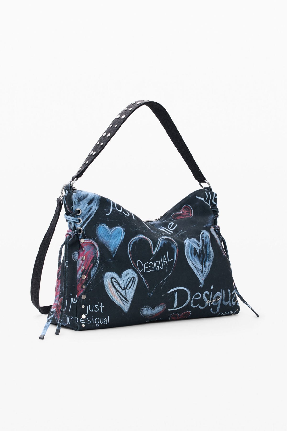 Desigual Large-format shoulder bag in denim