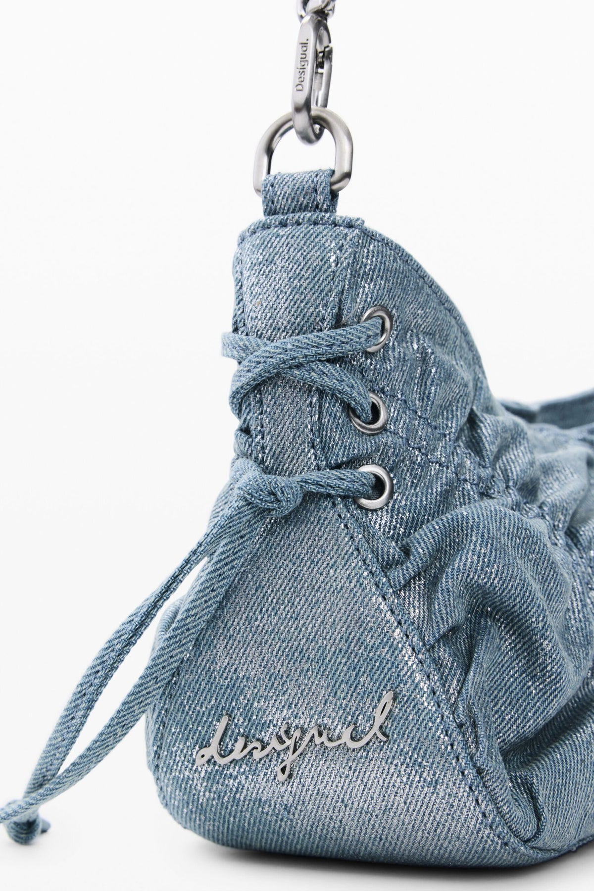 Desigual Small shoulder bag made of denim fabric