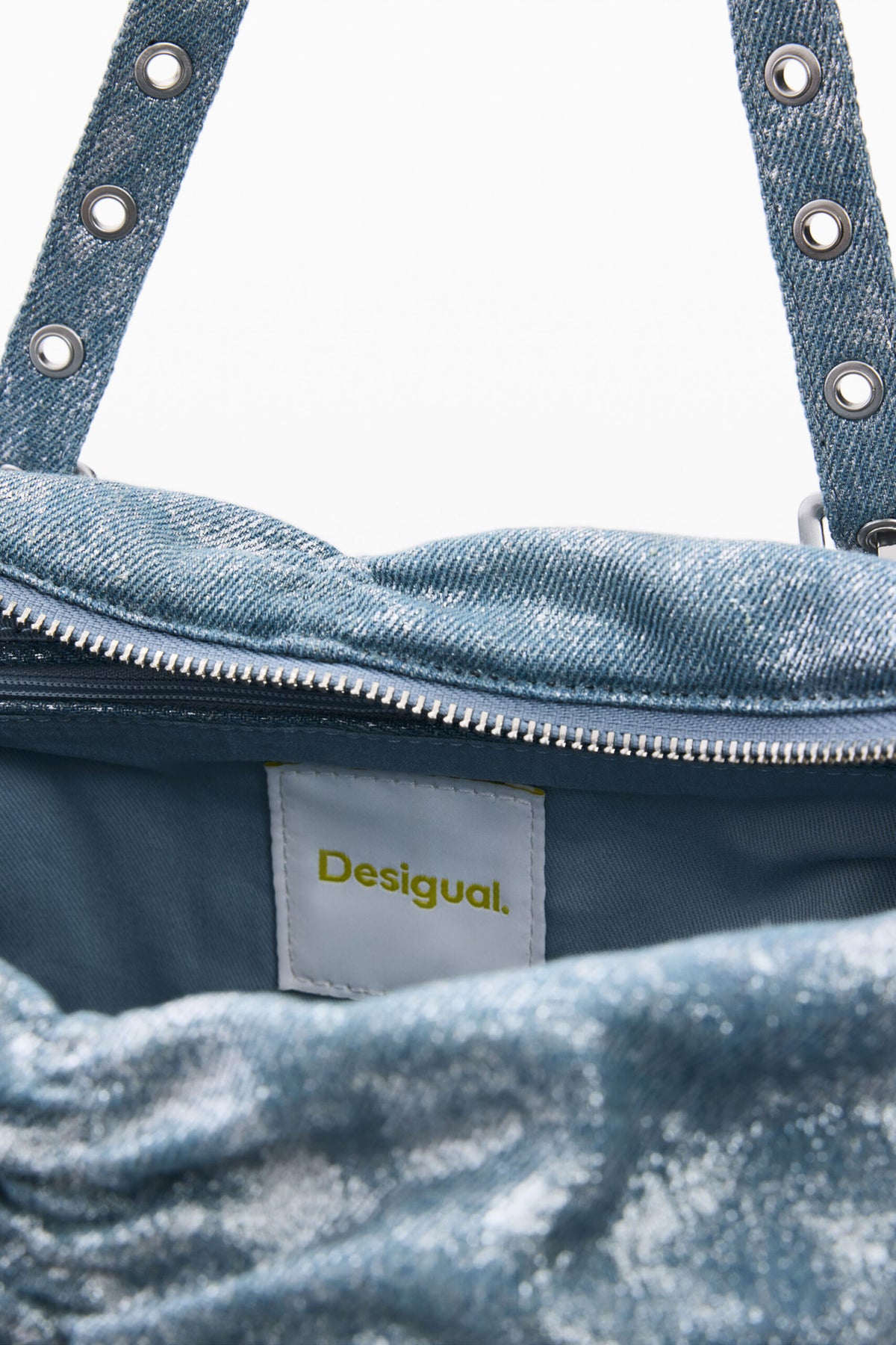 Desigual Medium shoulder bag made of denim fabric