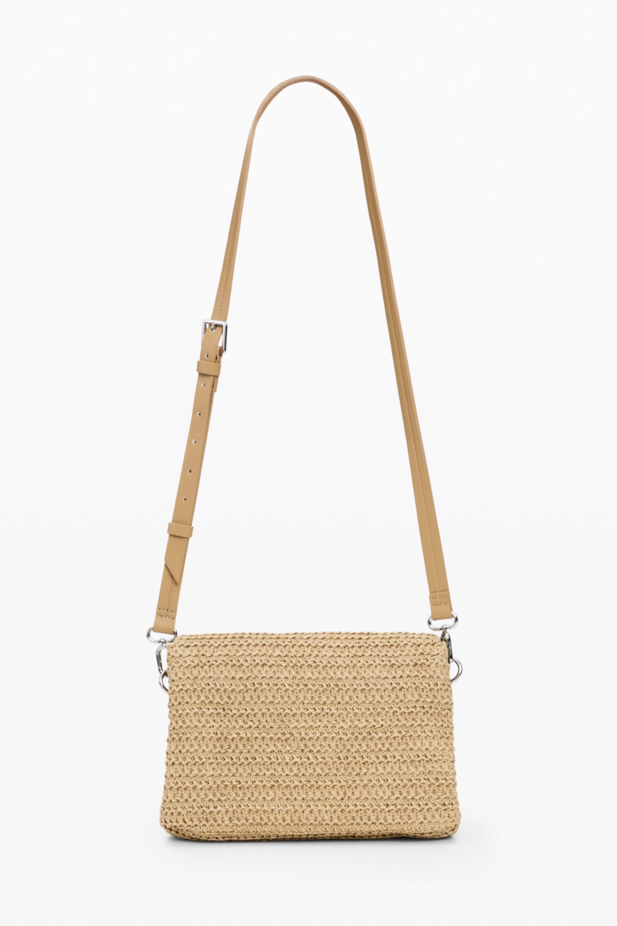 Desigual Medium raffia bag with a rectangular shape