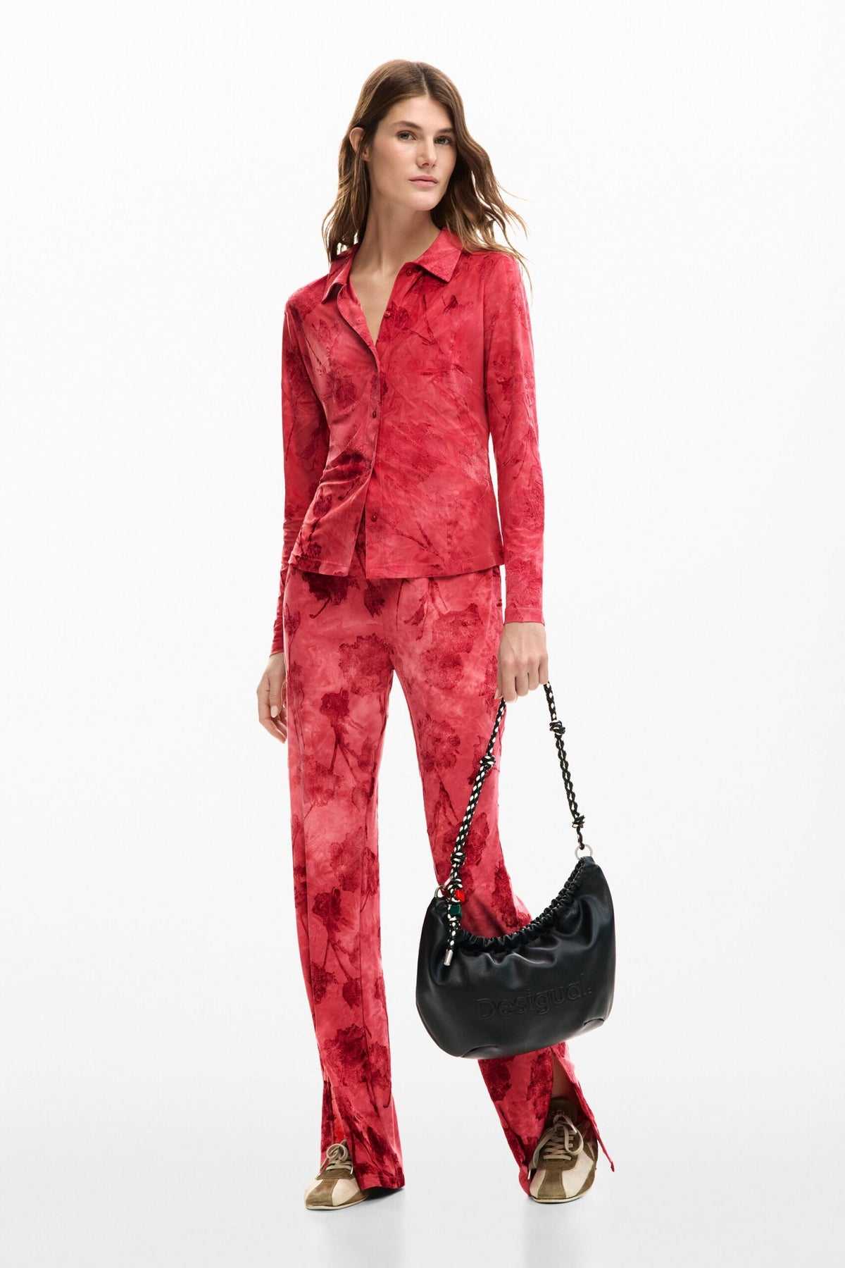 Desigual Medium bag with flap leather-effect