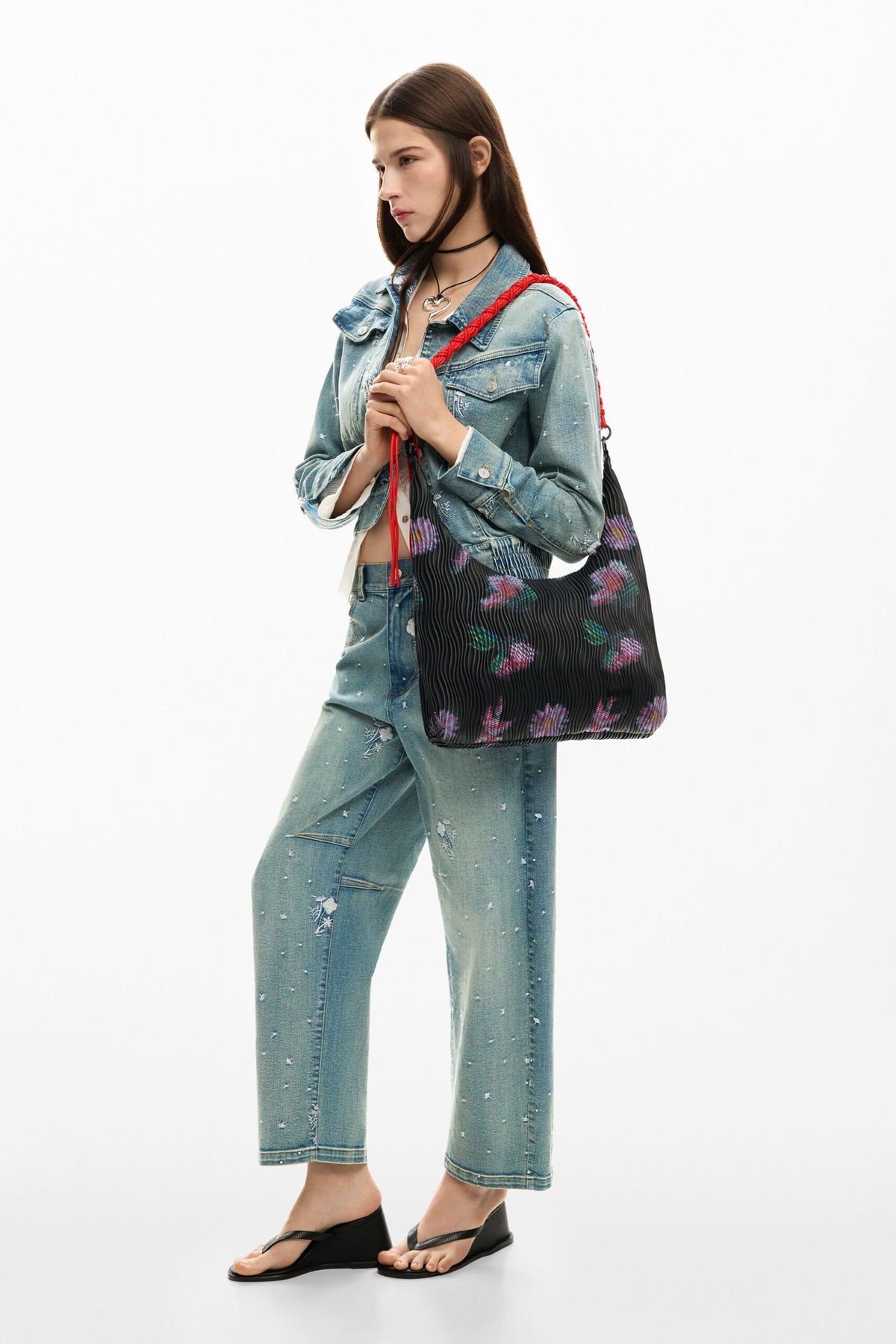 Desigual Medium oval-shaped bag interchangeable straps