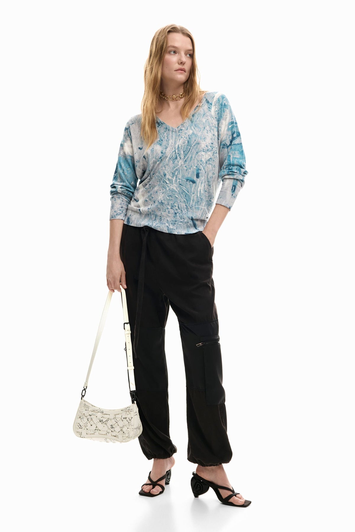 Desigual Small bag with faux leather-effect fabric