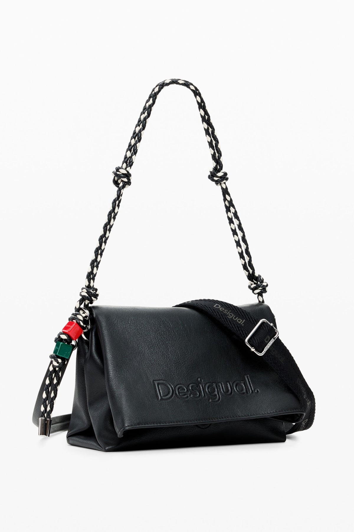 Desigual Medium faux-leather-effect bag with flap