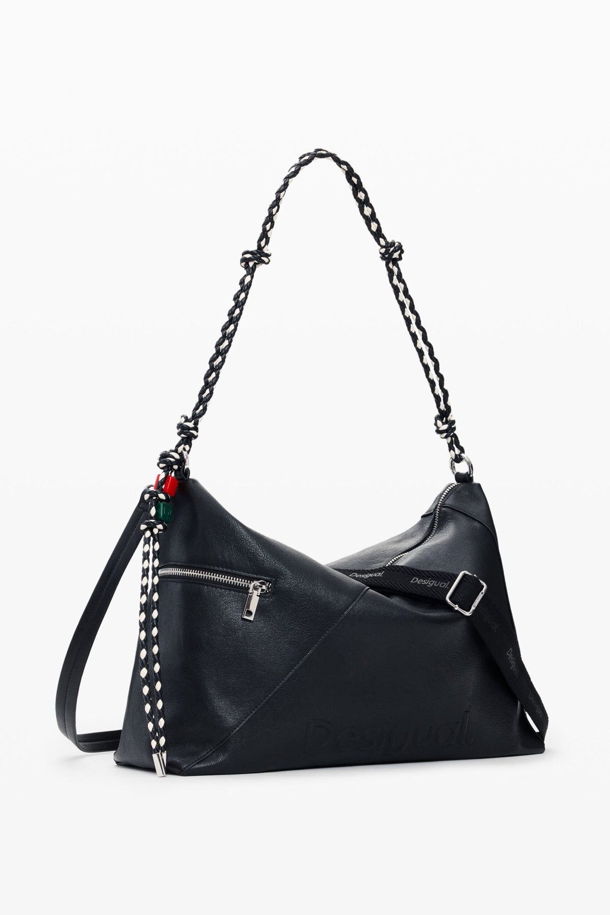Desigual Large faux-leather-effect bag with interchangeable straps