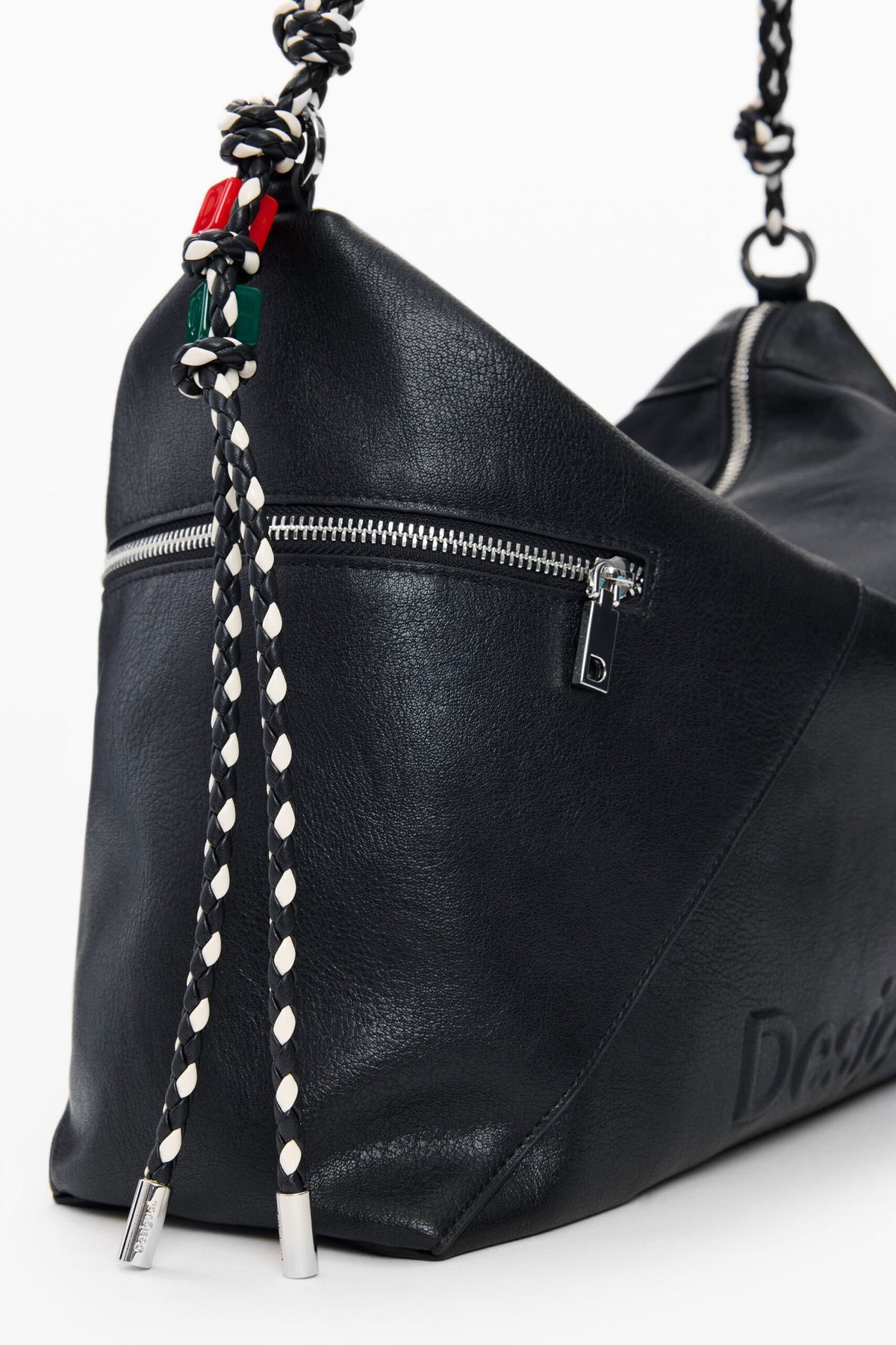 Desigual Large faux-leather-effect bag with interchangeable straps