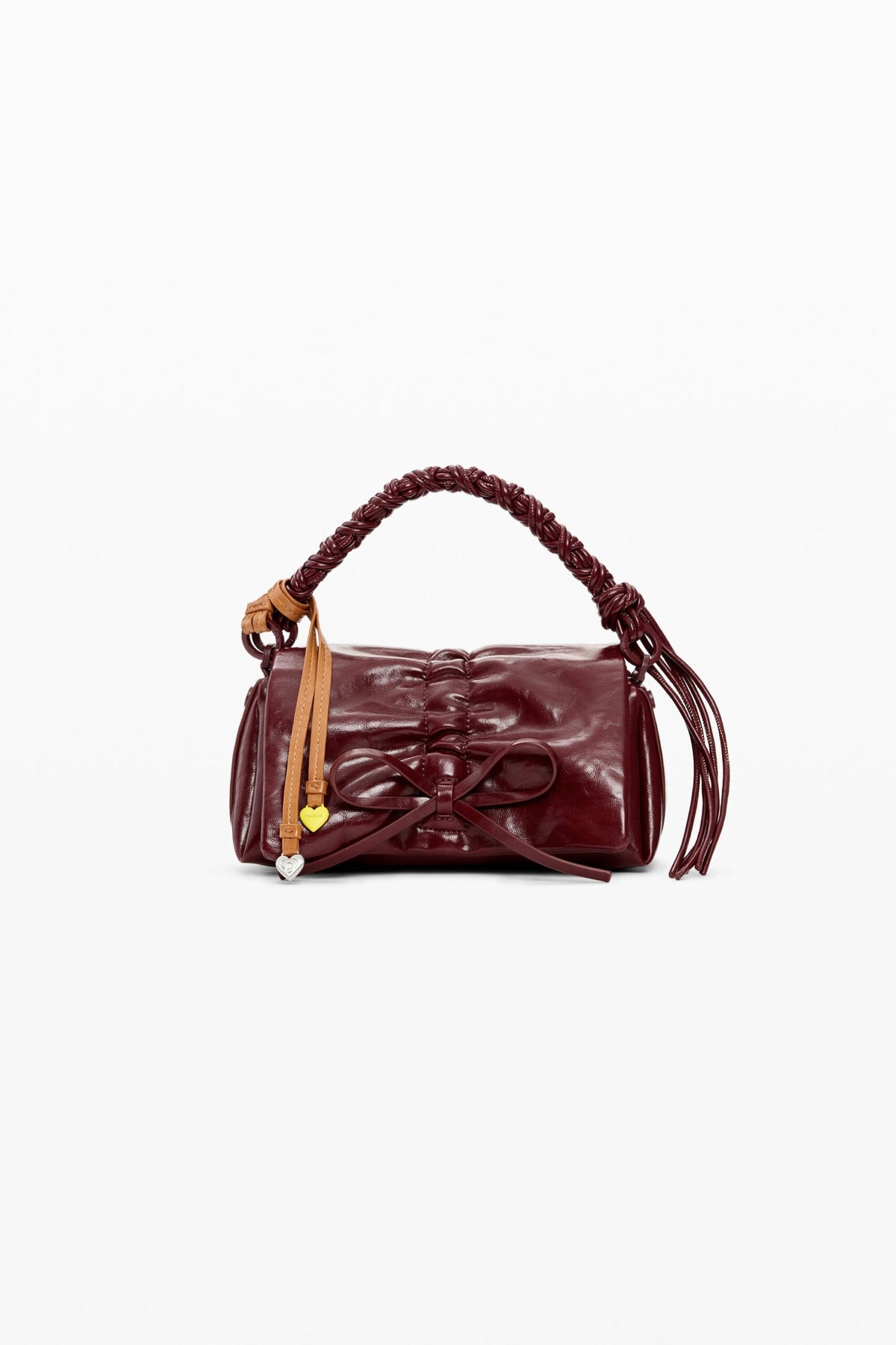 Desigual Bolso pequeño rectangular con acabado brillante