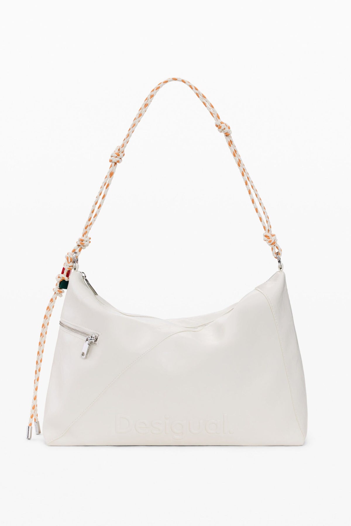 Desigual Large shoulder bag with leather-effect finish