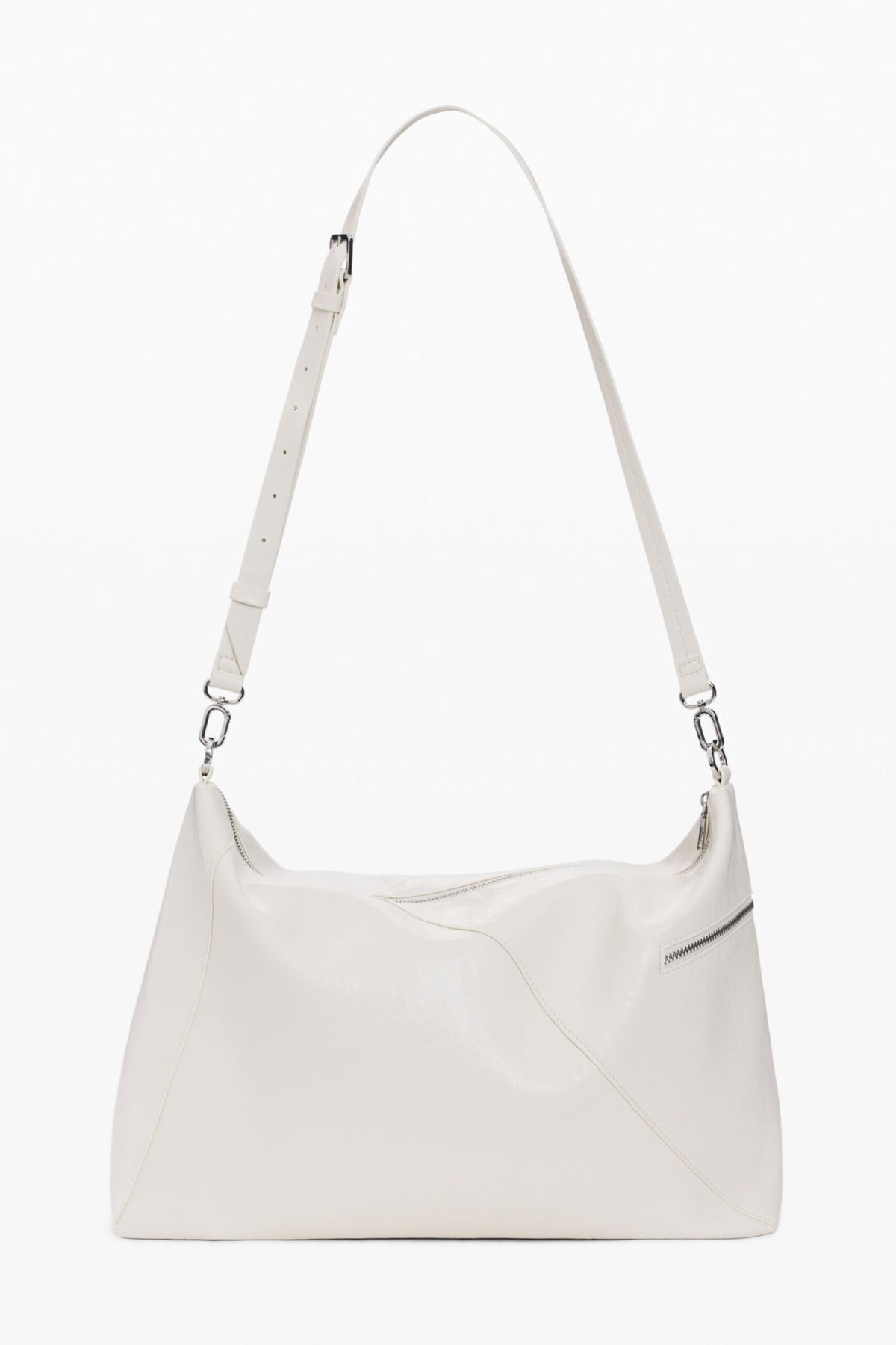 Desigual Large shoulder bag with leather-effect finish