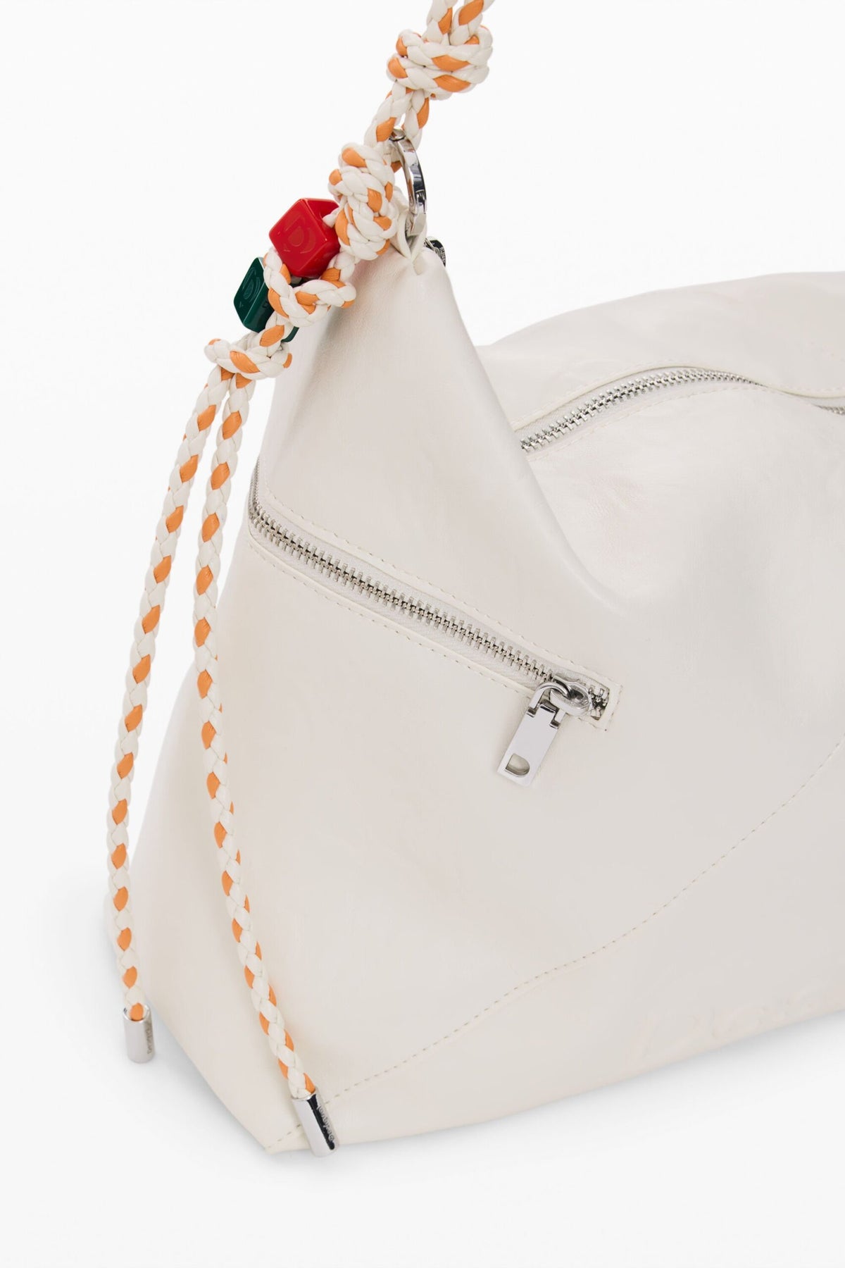 Desigual Large shoulder bag with leather-effect finish