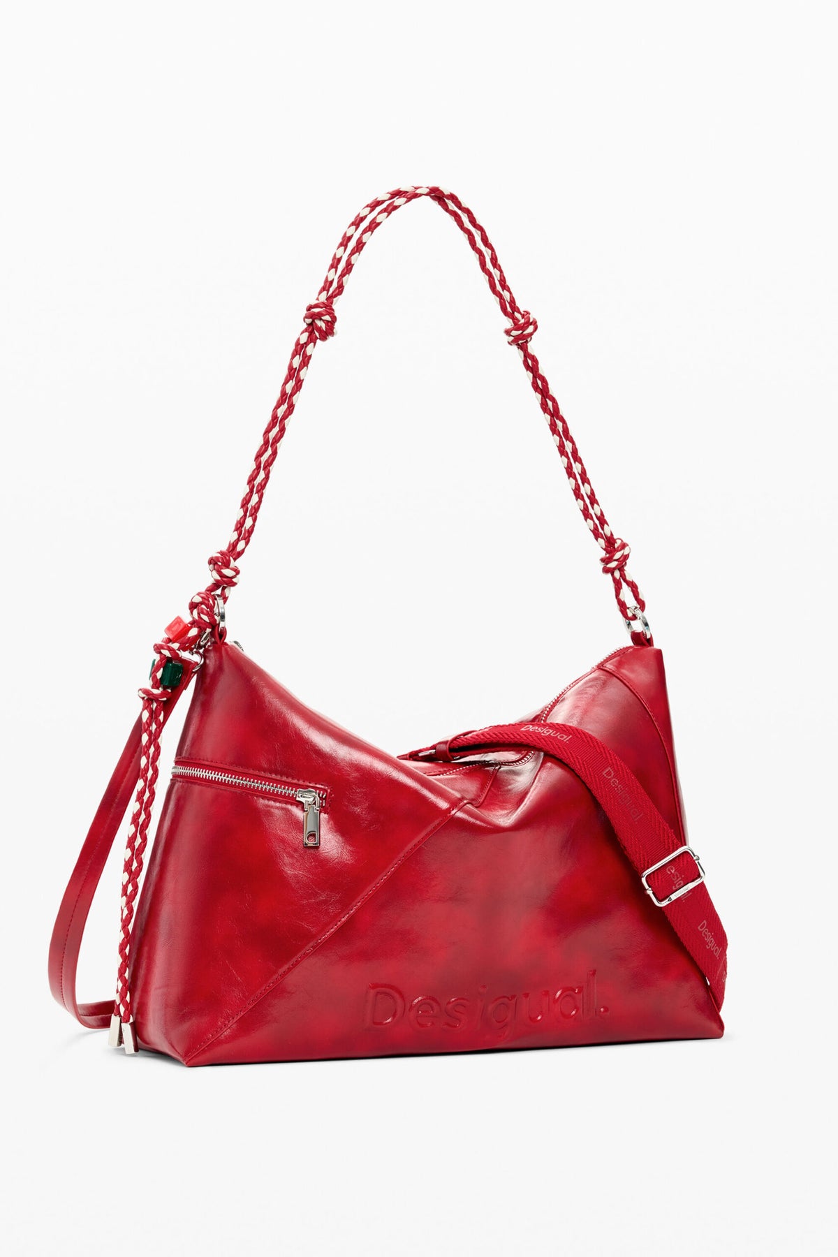 Desigual Large faux-leather effect bag with interchangeable straps
