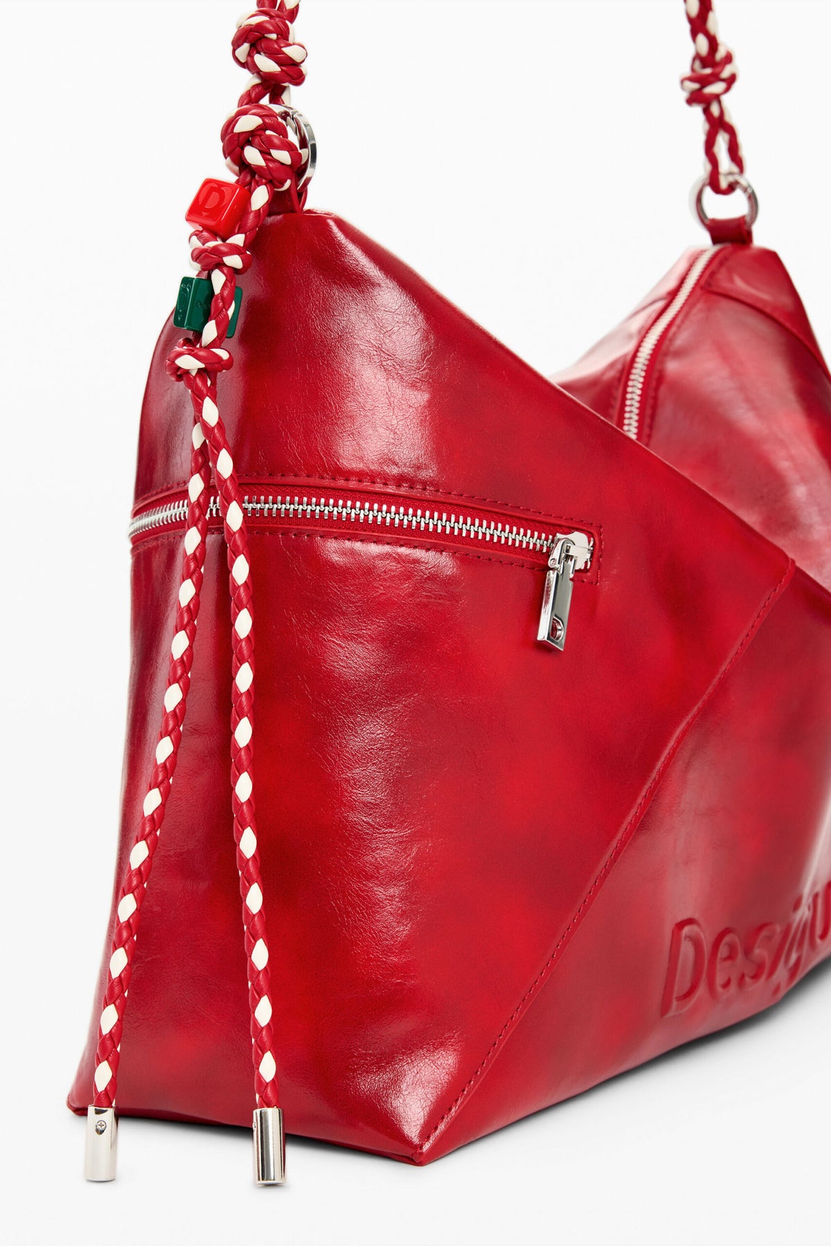 Desigual Large faux-leather effect bag with interchangeable straps