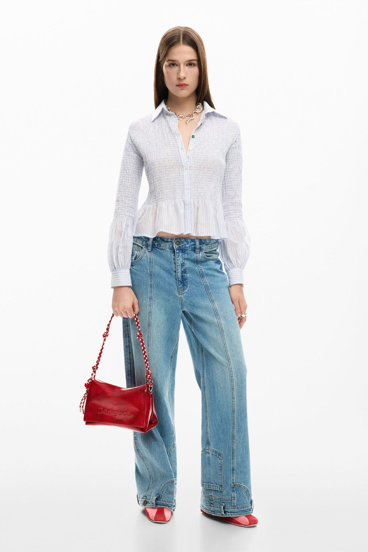 Desigual Medium bag with flap, leather-effect