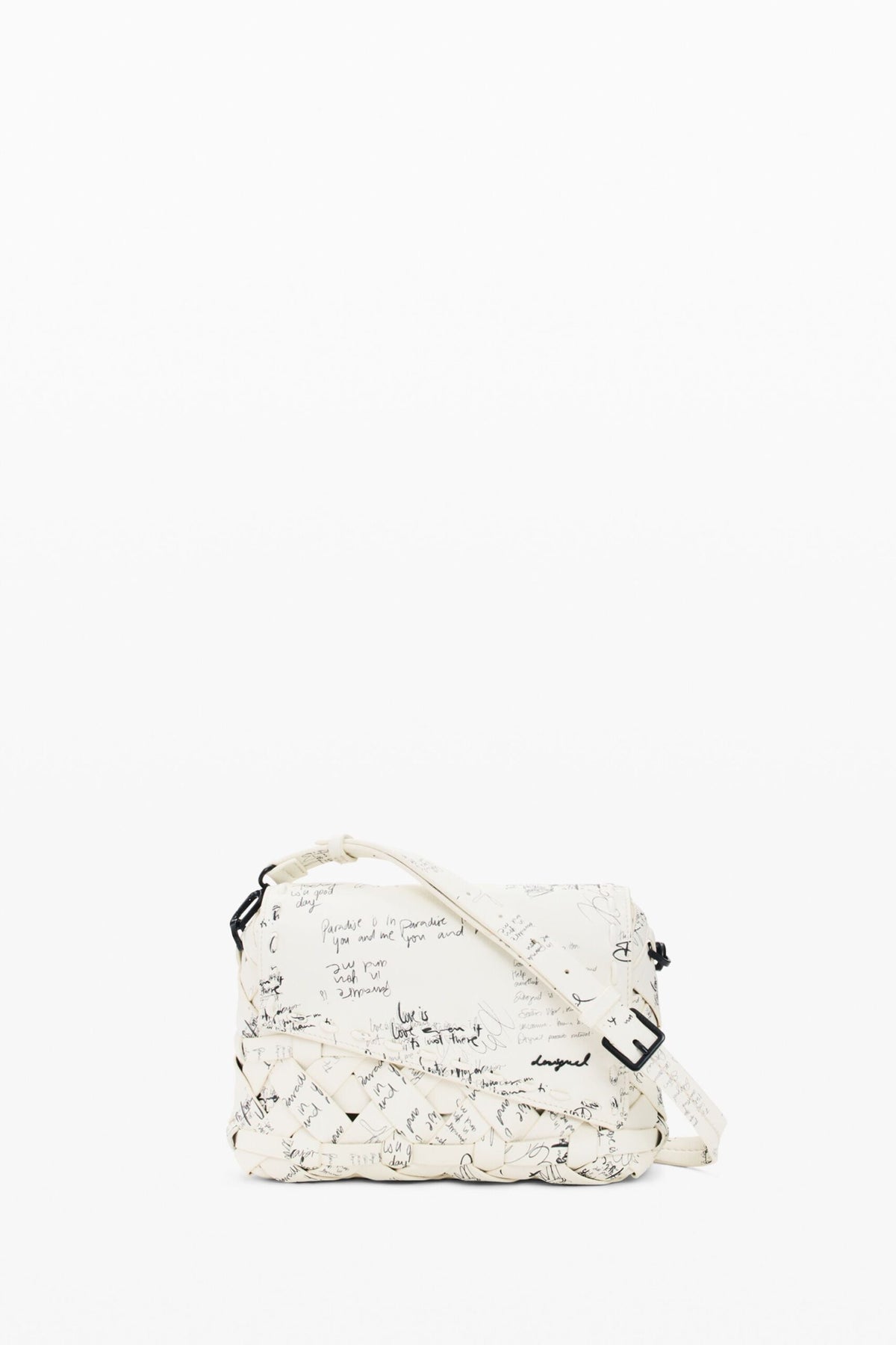 Desigual Medium bag with flap braided details
