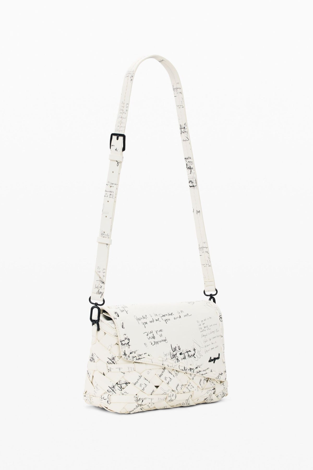 Desigual Medium bag with flap braided details