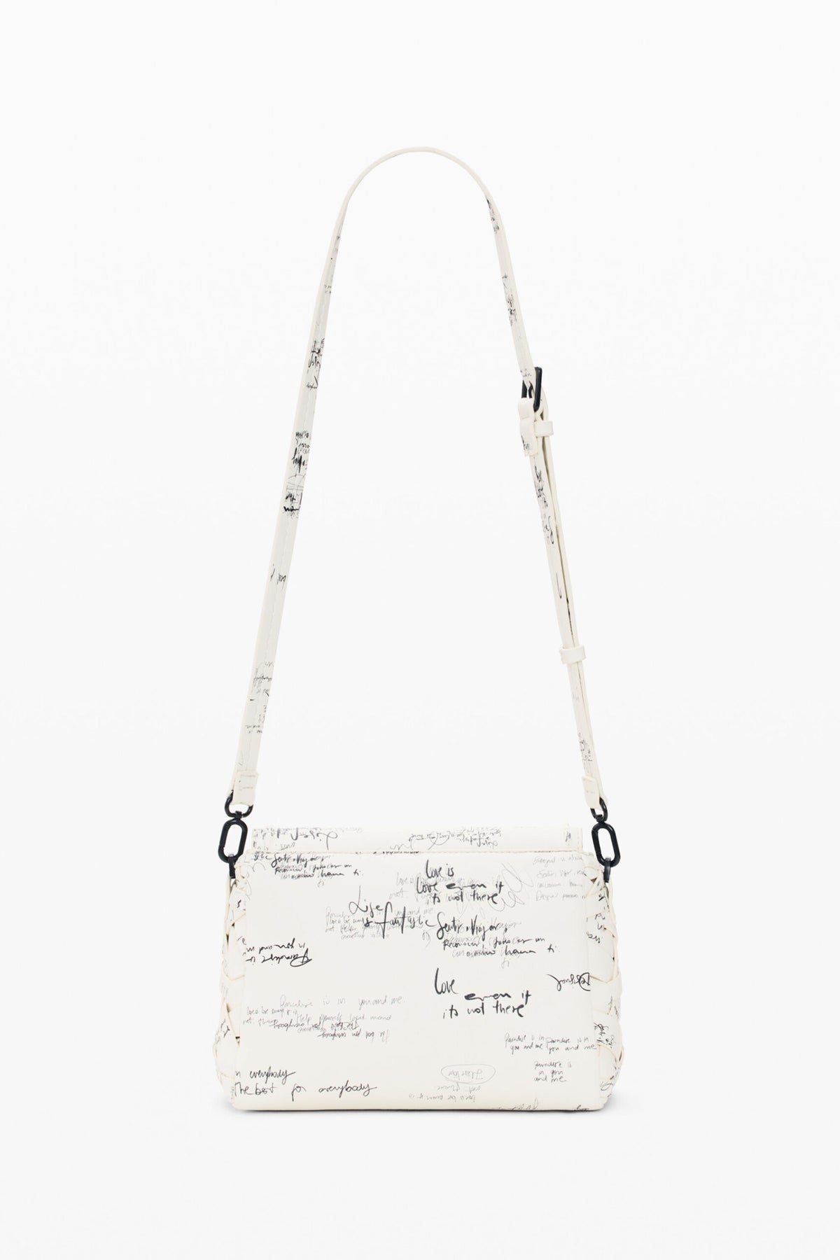 Desigual Medium bag with flap braided details