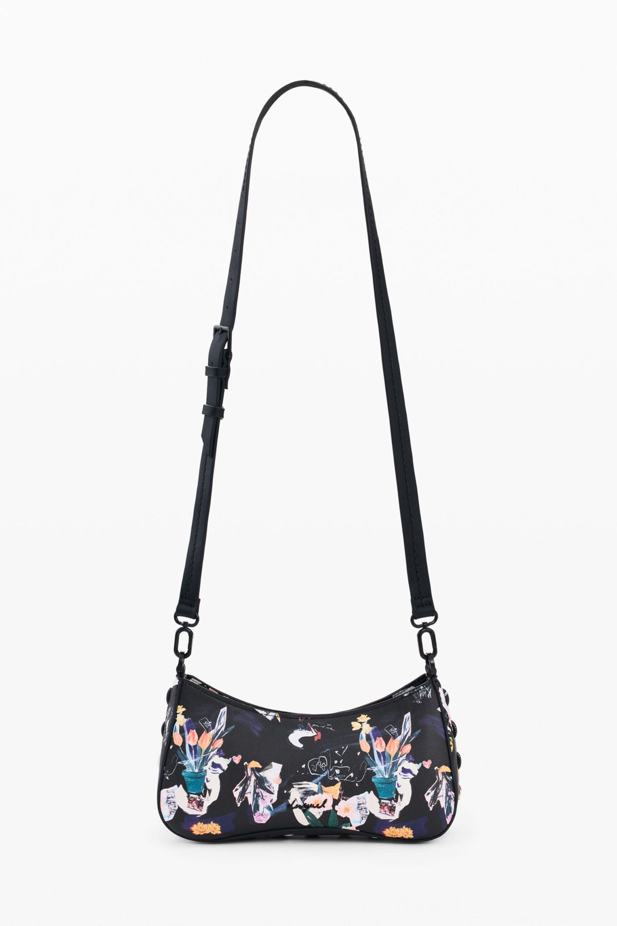 Desigual Small braided rectangular bag with interchangeable straps