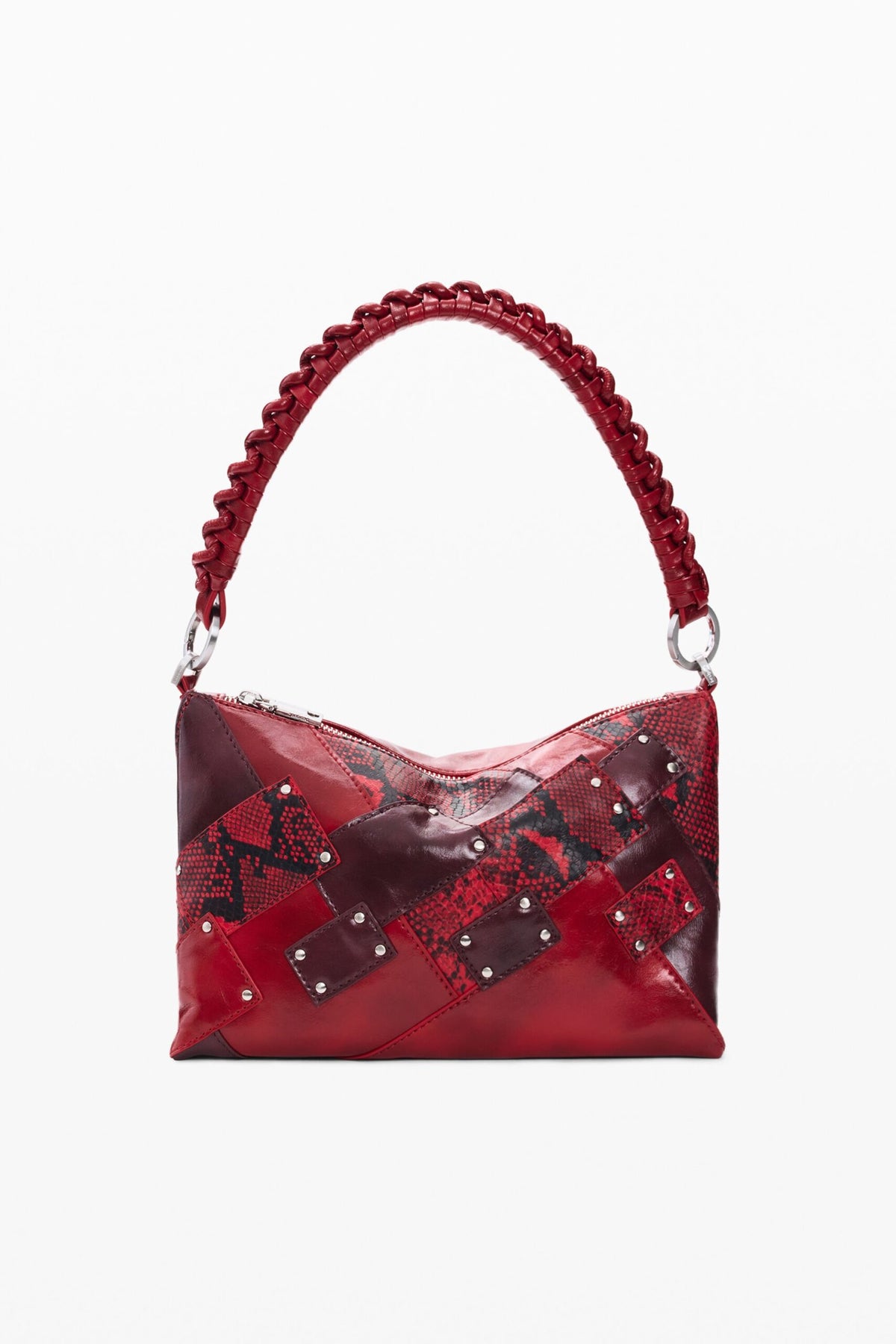 Desigual Medium bag with patchwork-style patch print