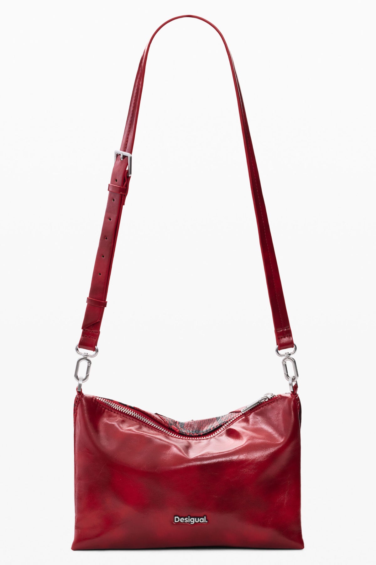 Desigual Medium bag with patchwork-style patch print