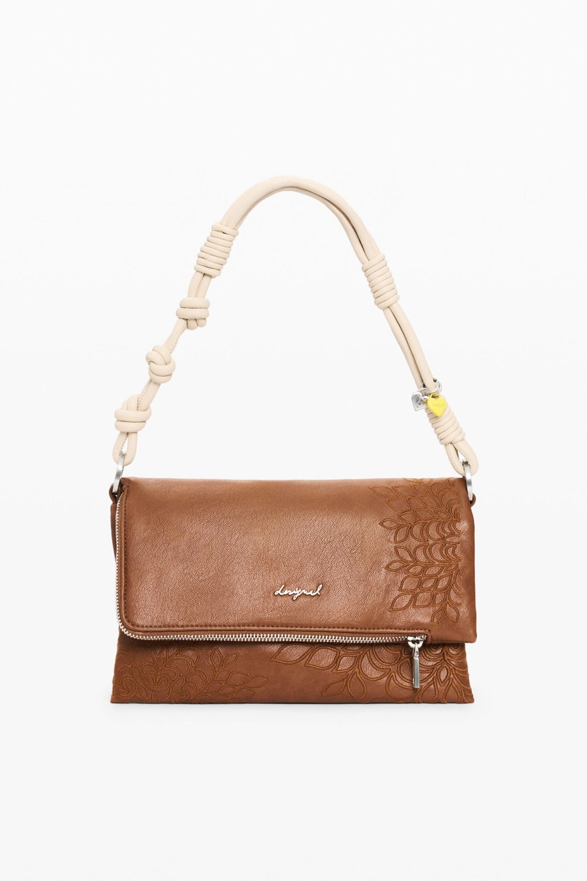 Desigual Medium bag with flap leather-effect