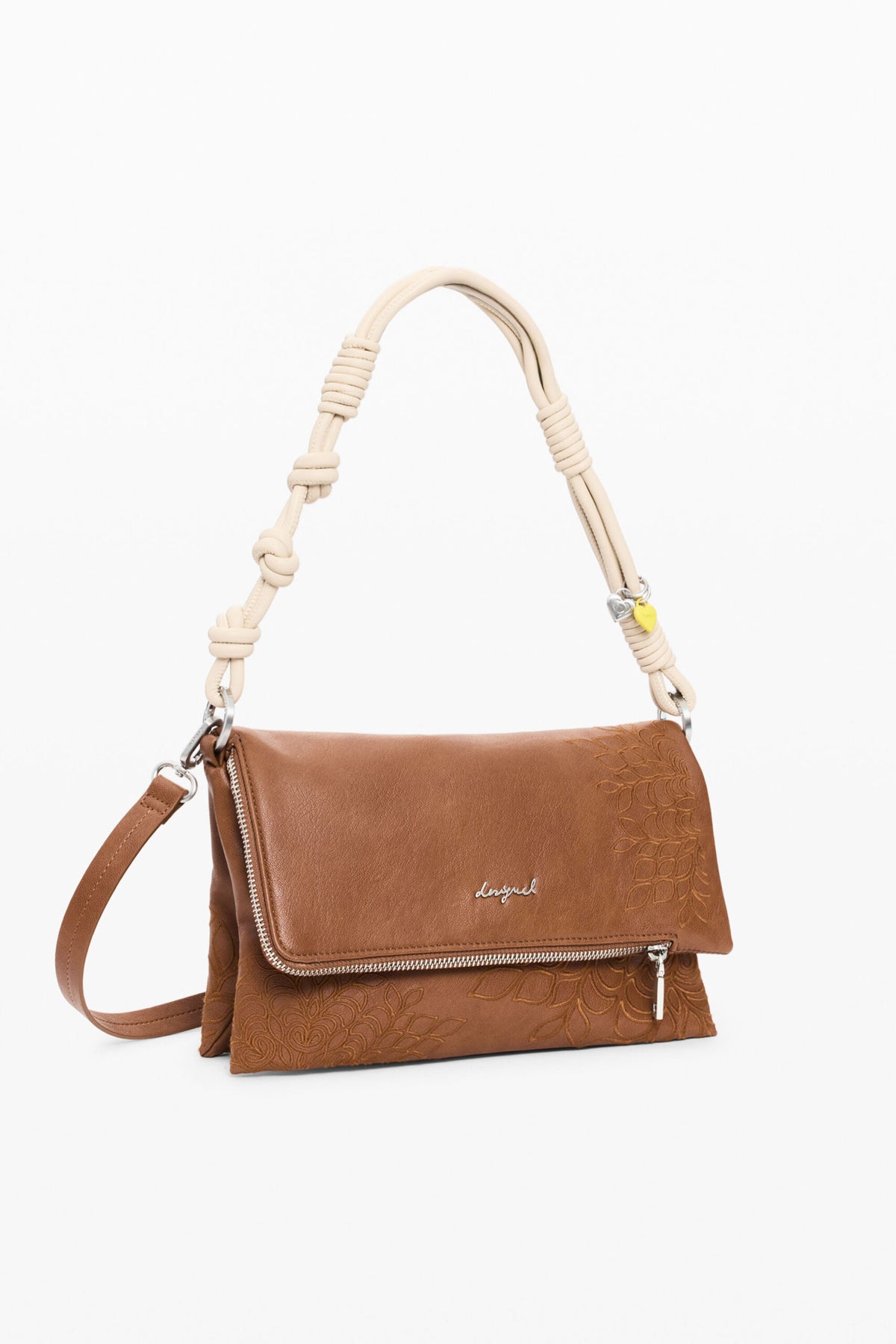 Desigual Medium bag with flap leather-effect