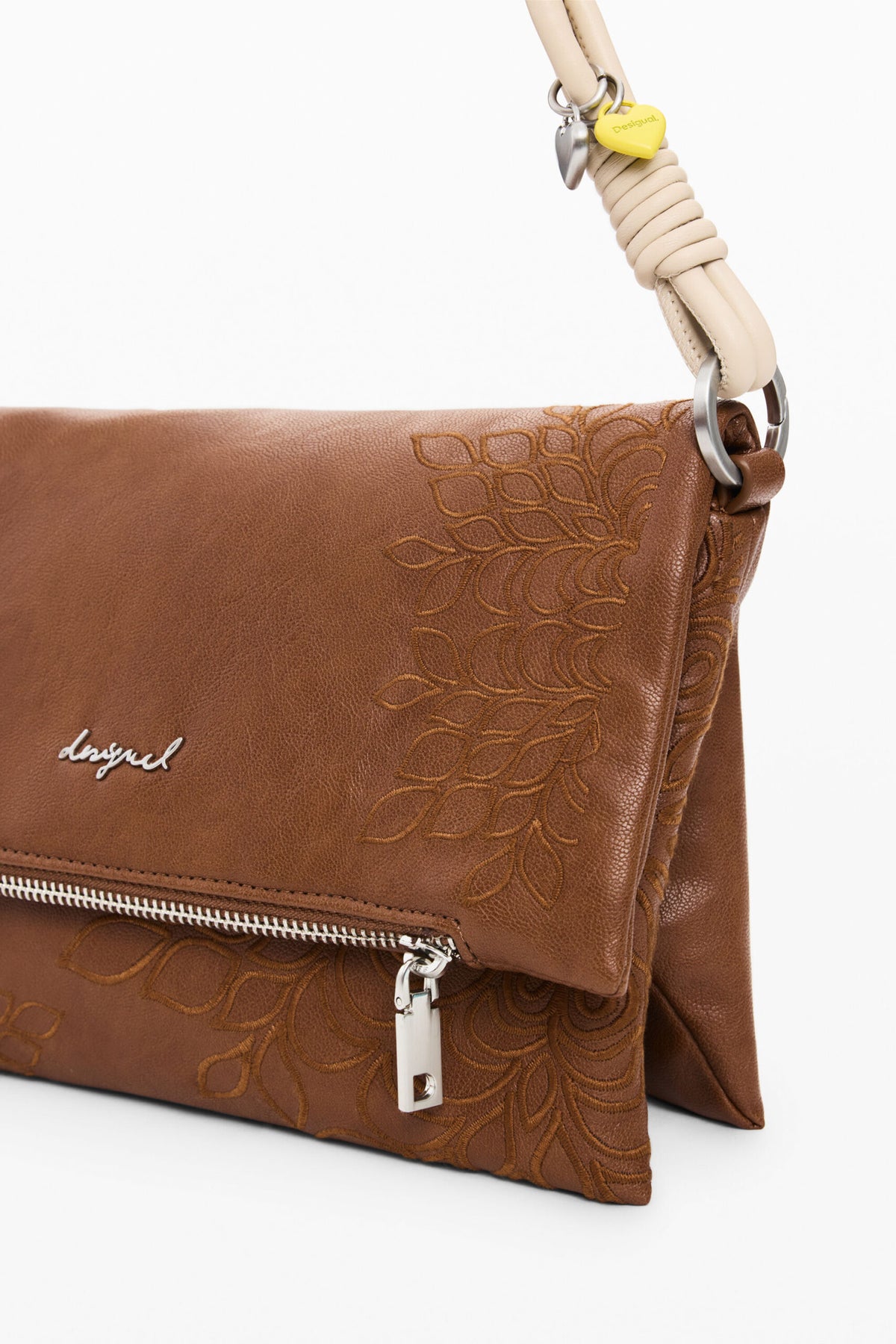 Desigual Medium bag with flap leather-effect