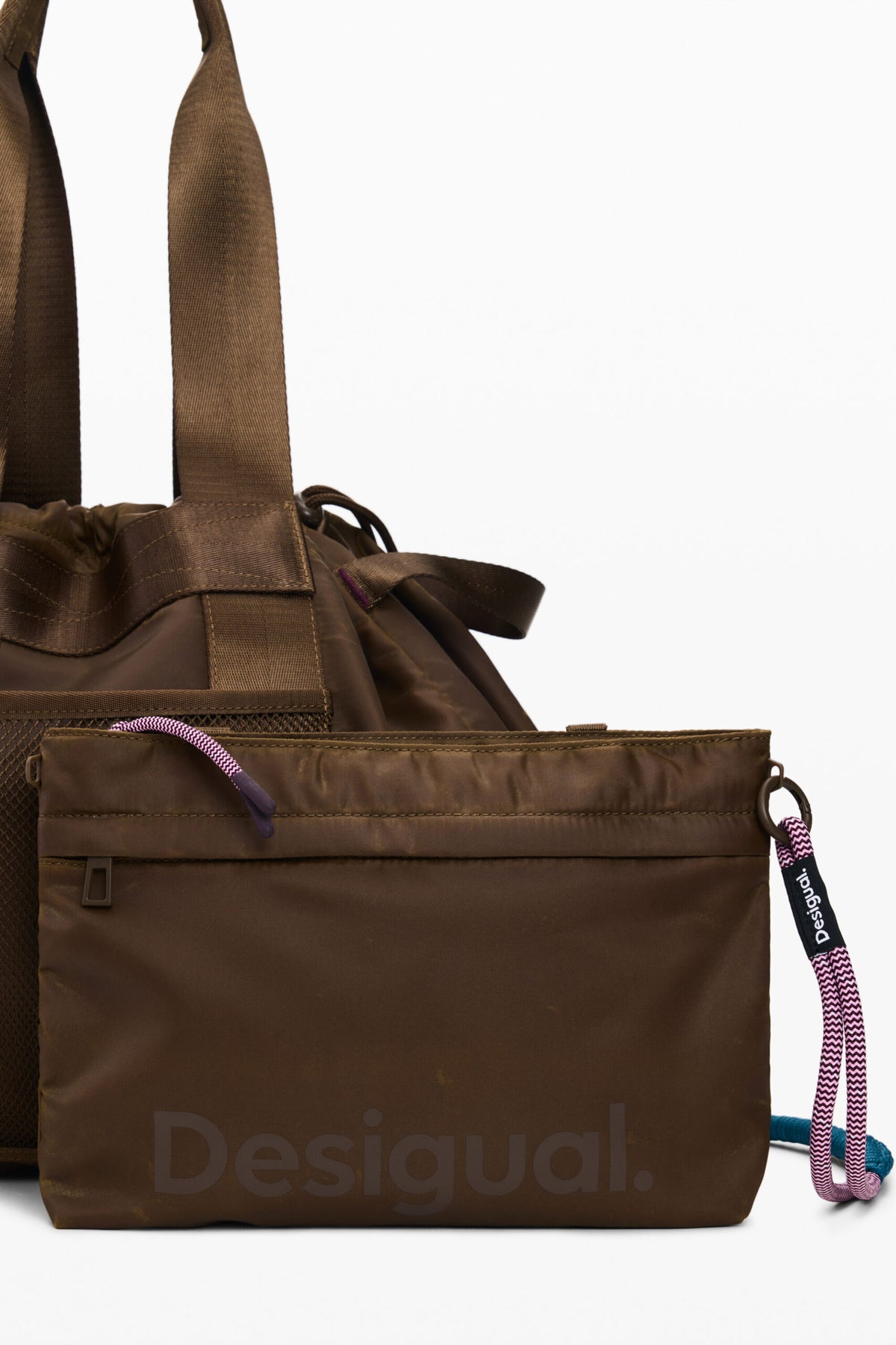 Desigual Large bag with interchangeable straps multiple pockets