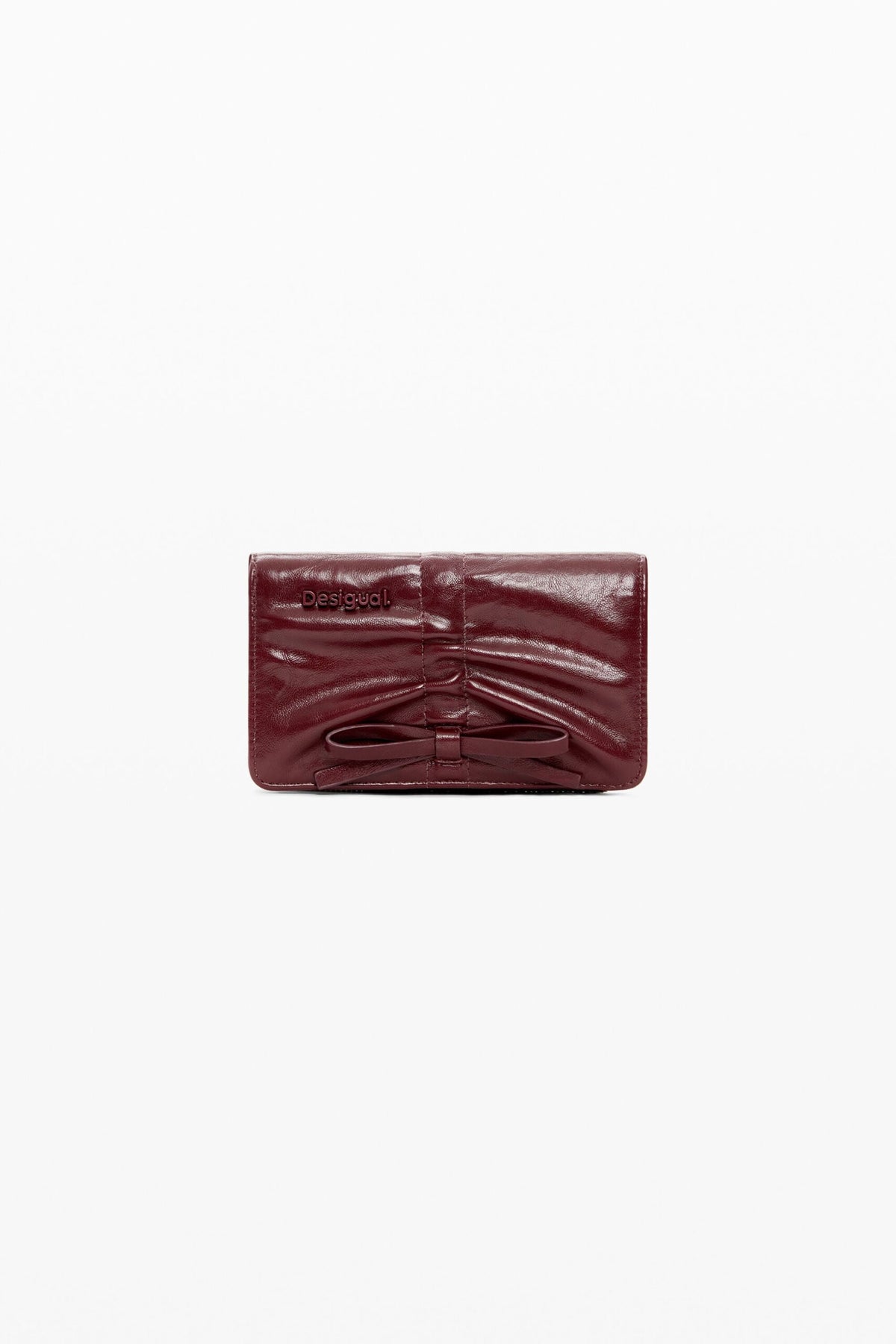 Desigual Small purse with bow details, decorative ruching